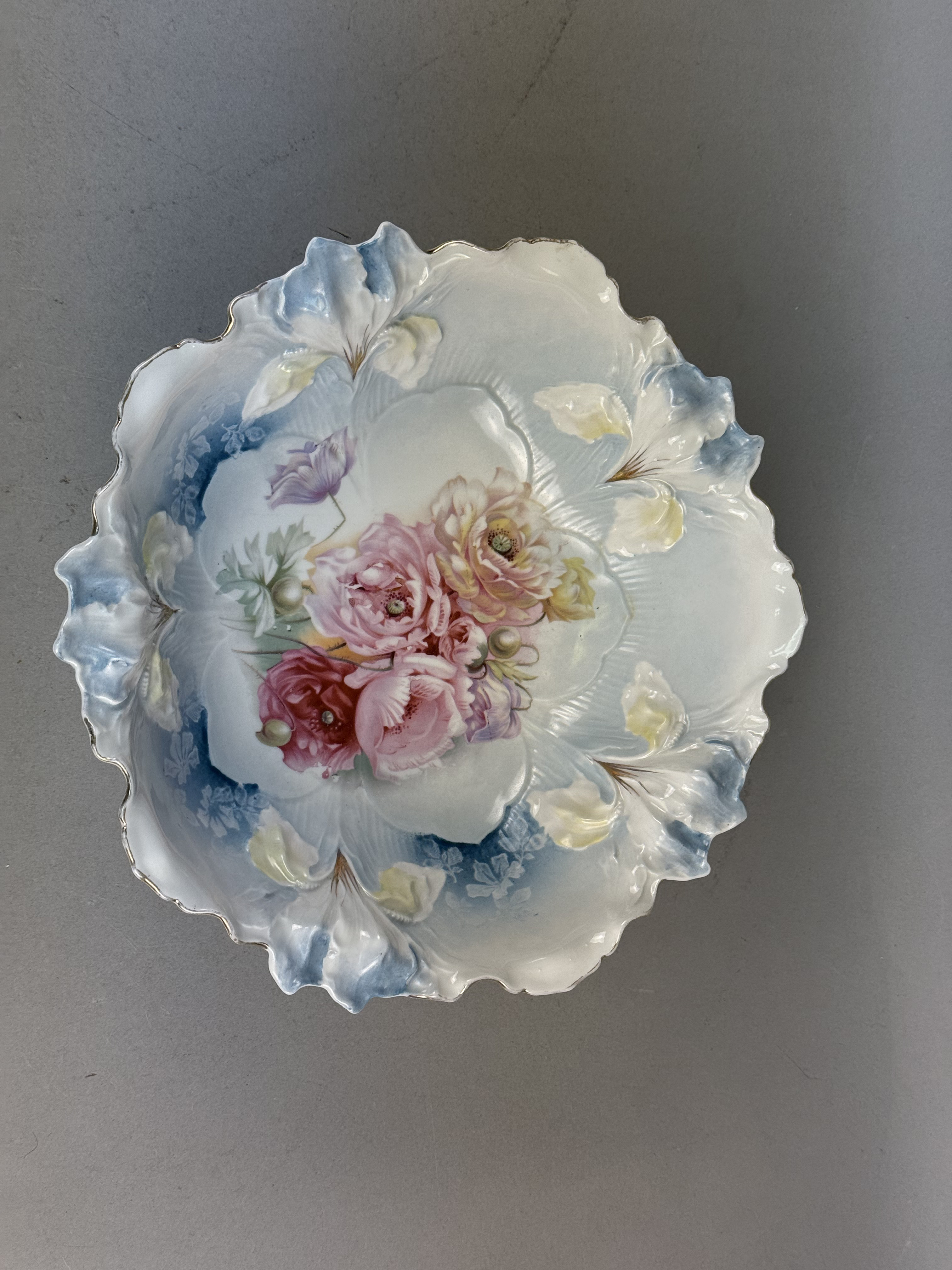 R.S. Prussia Floral Porcelain Bowl