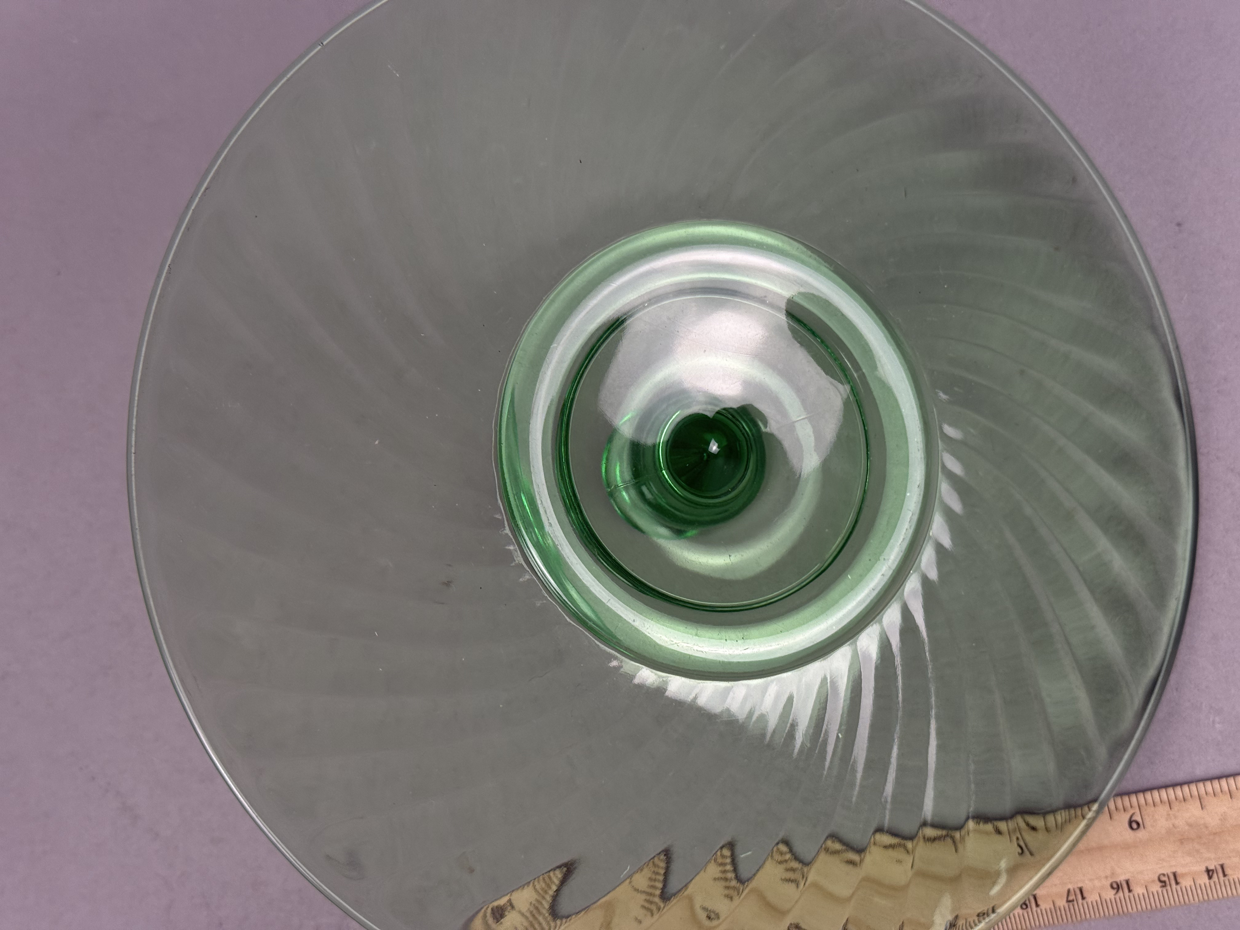Anchor Hocking Spiral Uranium Glass Tray