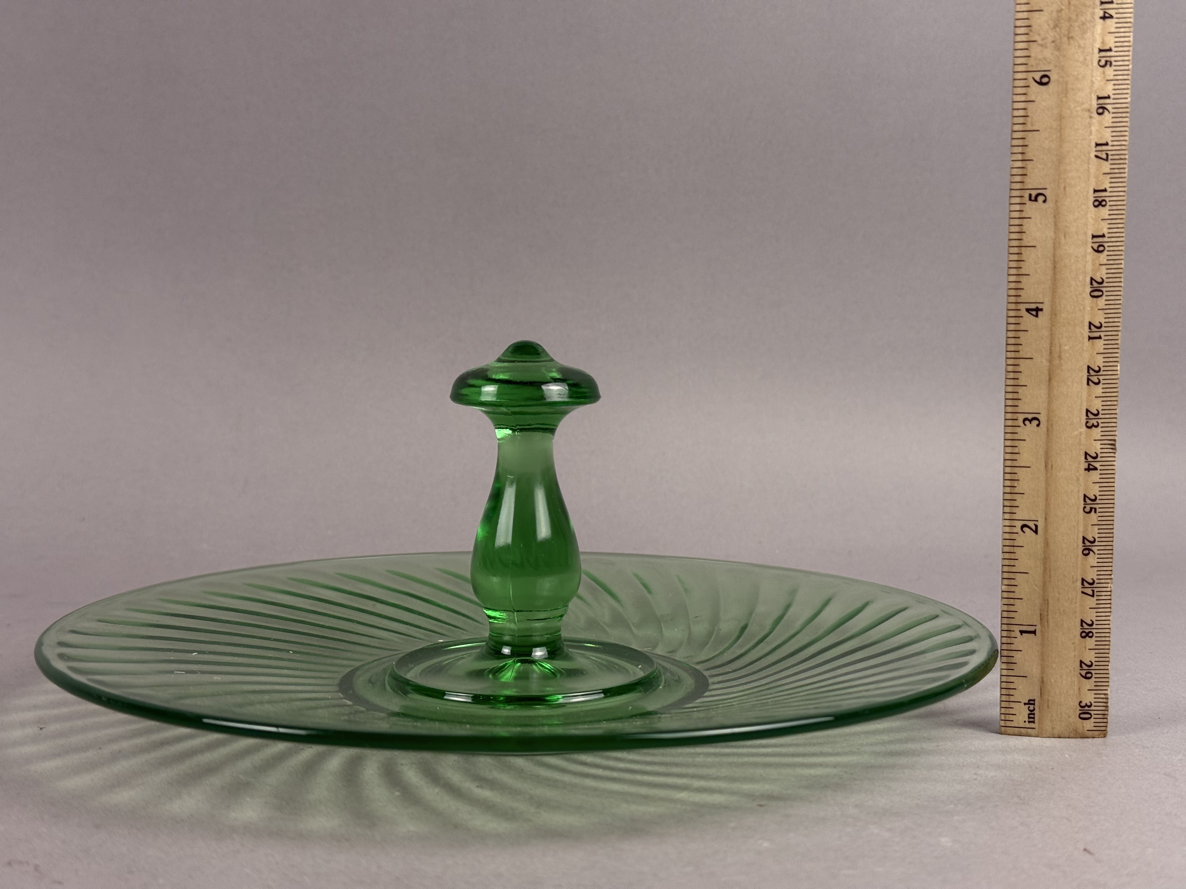 Anchor Hocking Spiral Uranium Glass Tray