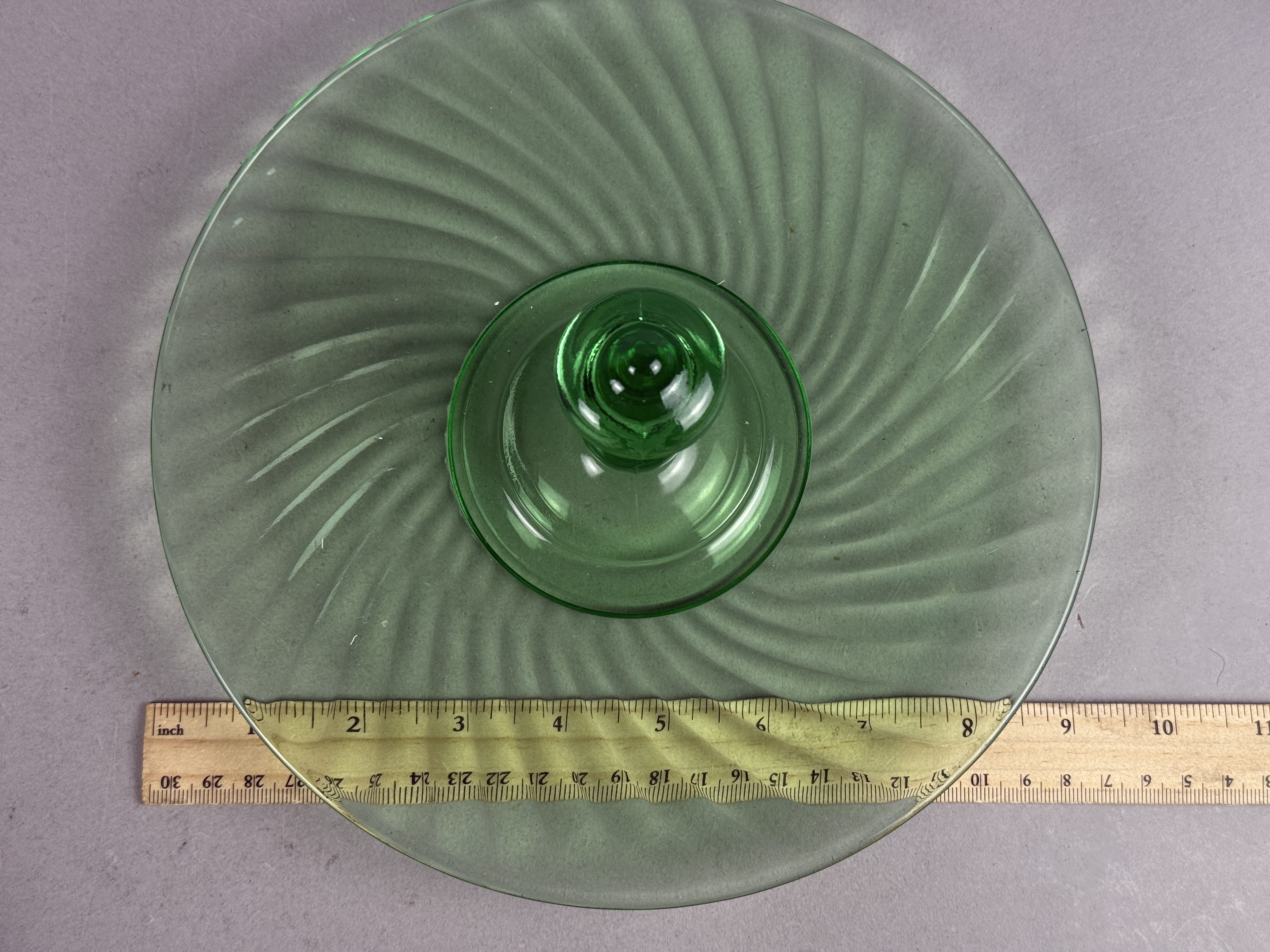 Anchor Hocking Spiral Uranium Glass Tray