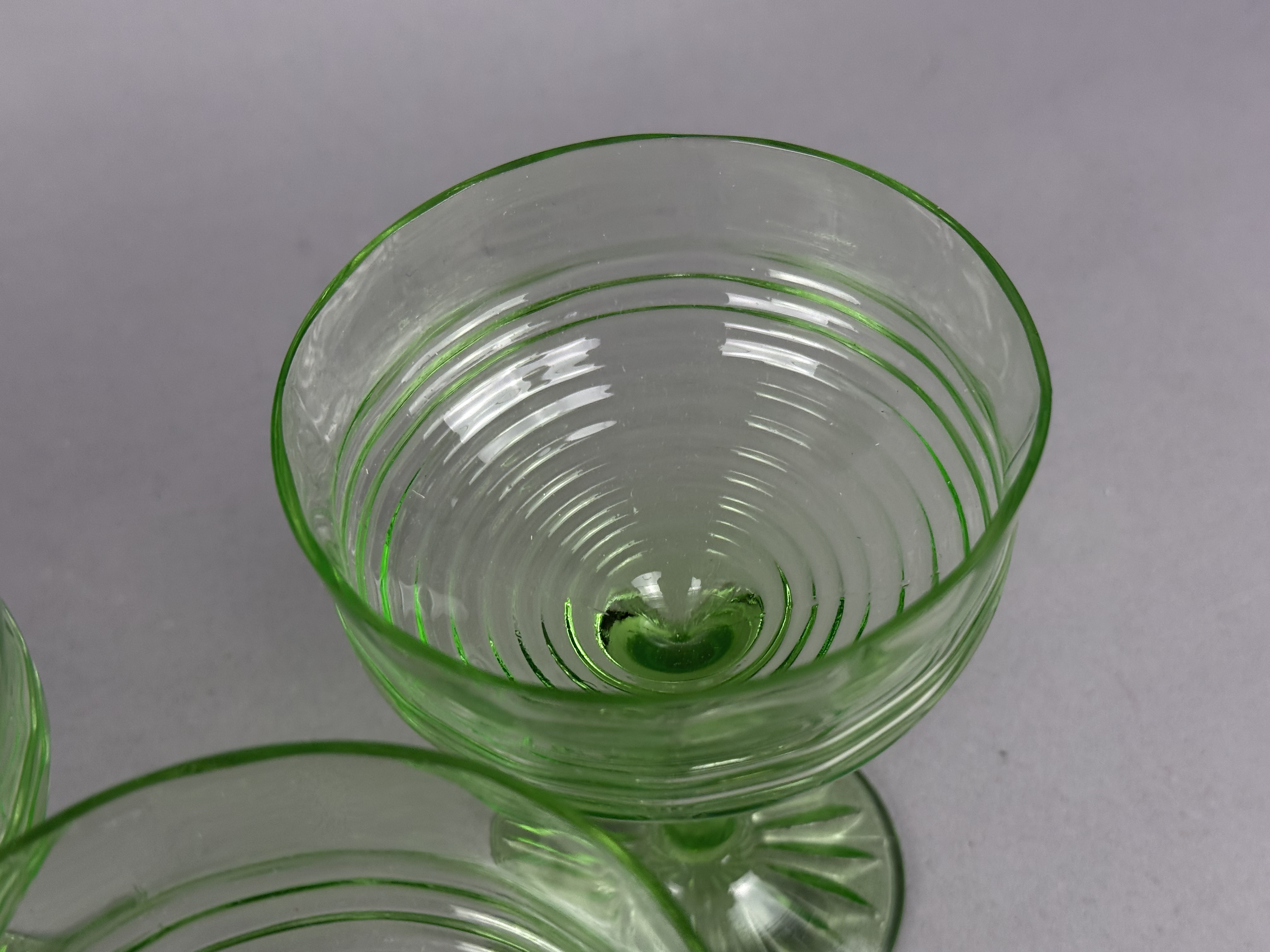 Trio of Anchor Hocking Ring Coupes