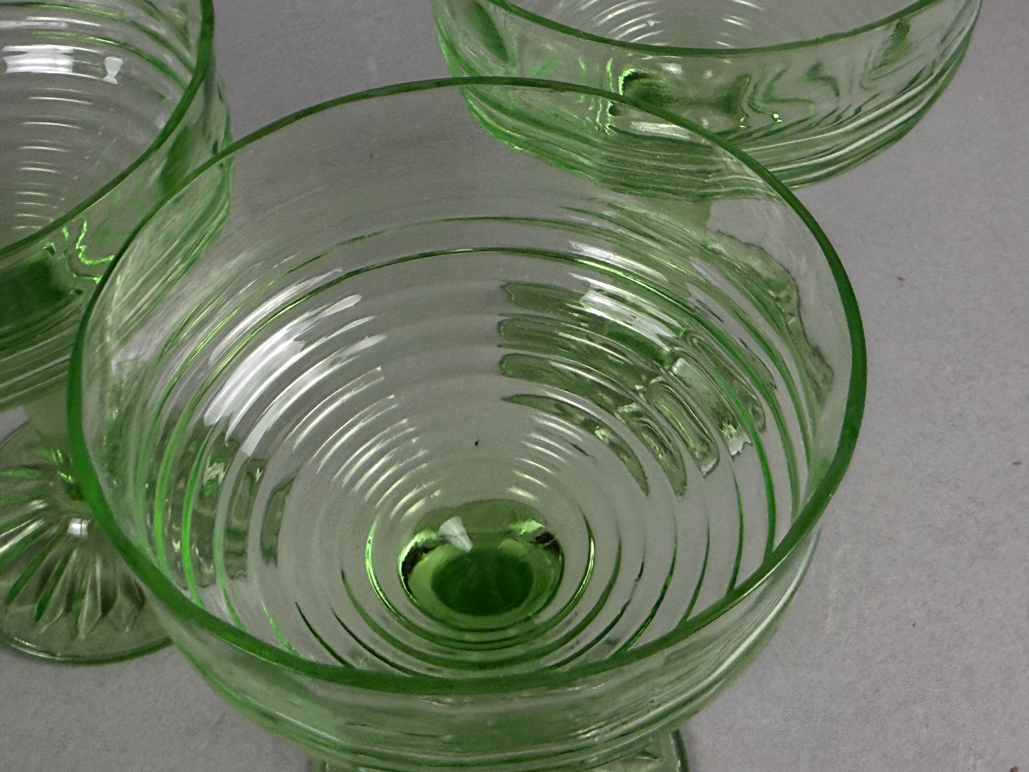 Trio of Anchor Hocking Ring Coupes