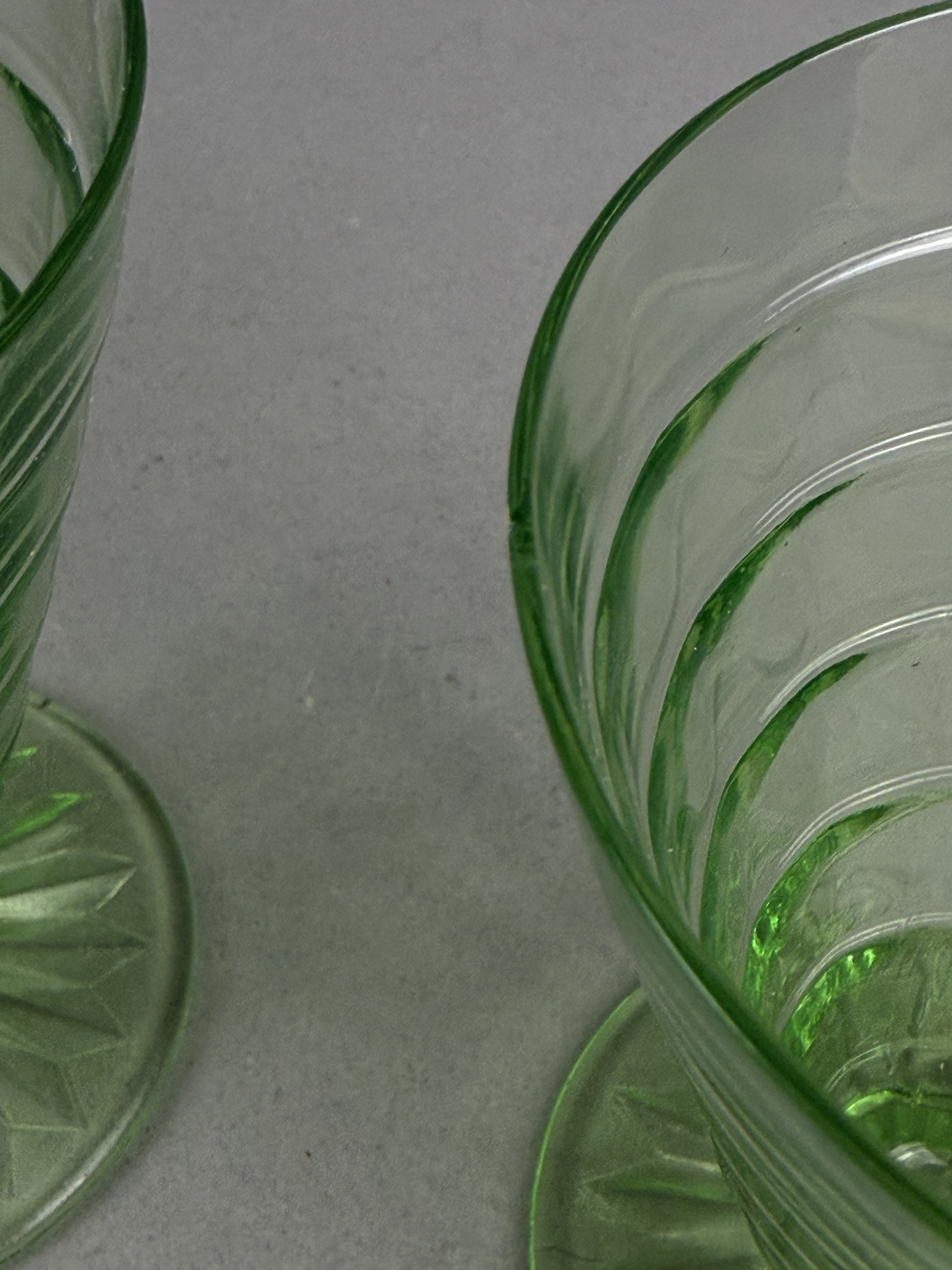 Trio of Hocking Ring Pattern Tumblers