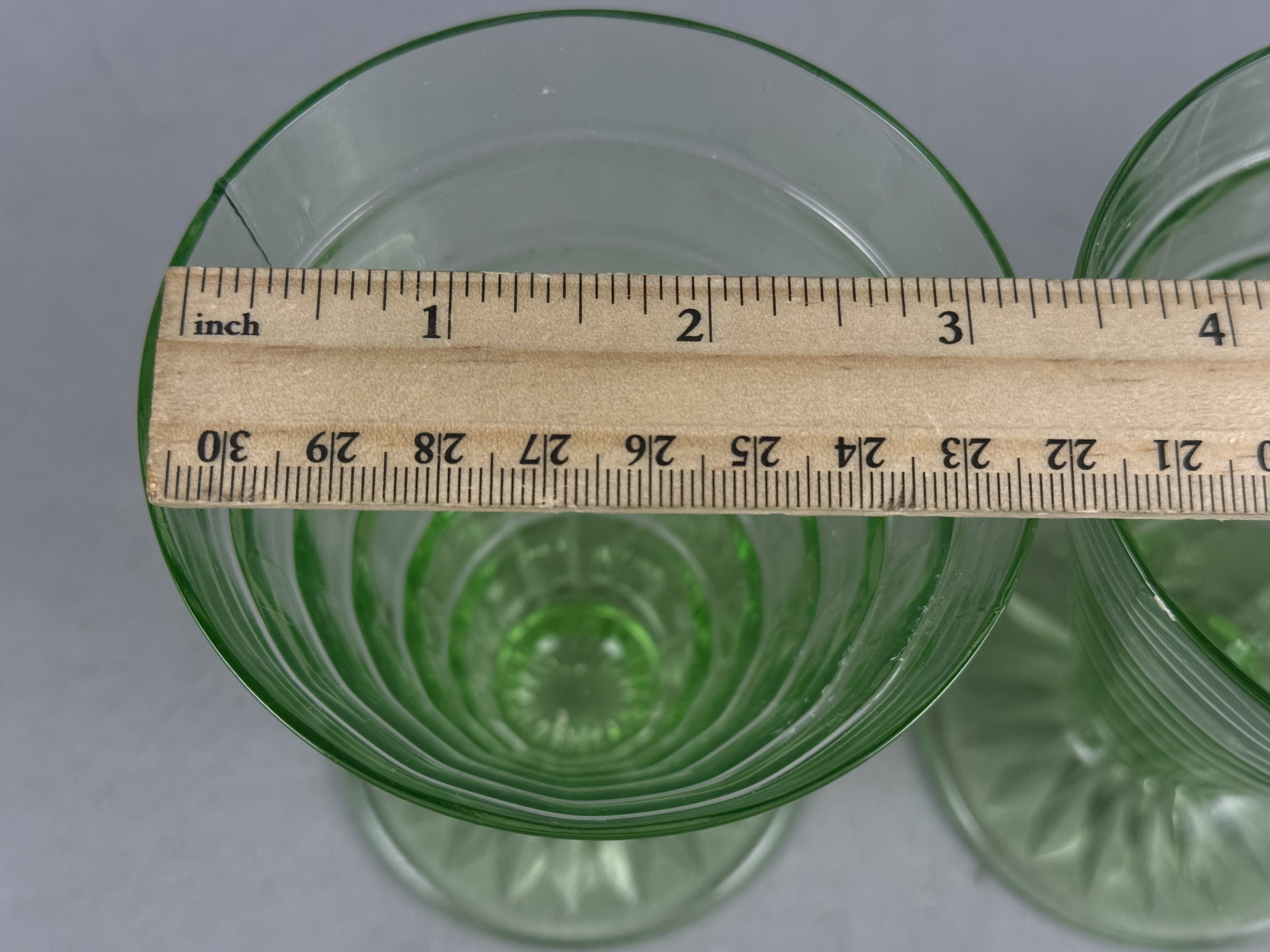 Trio of Hocking Ring Pattern Tumblers