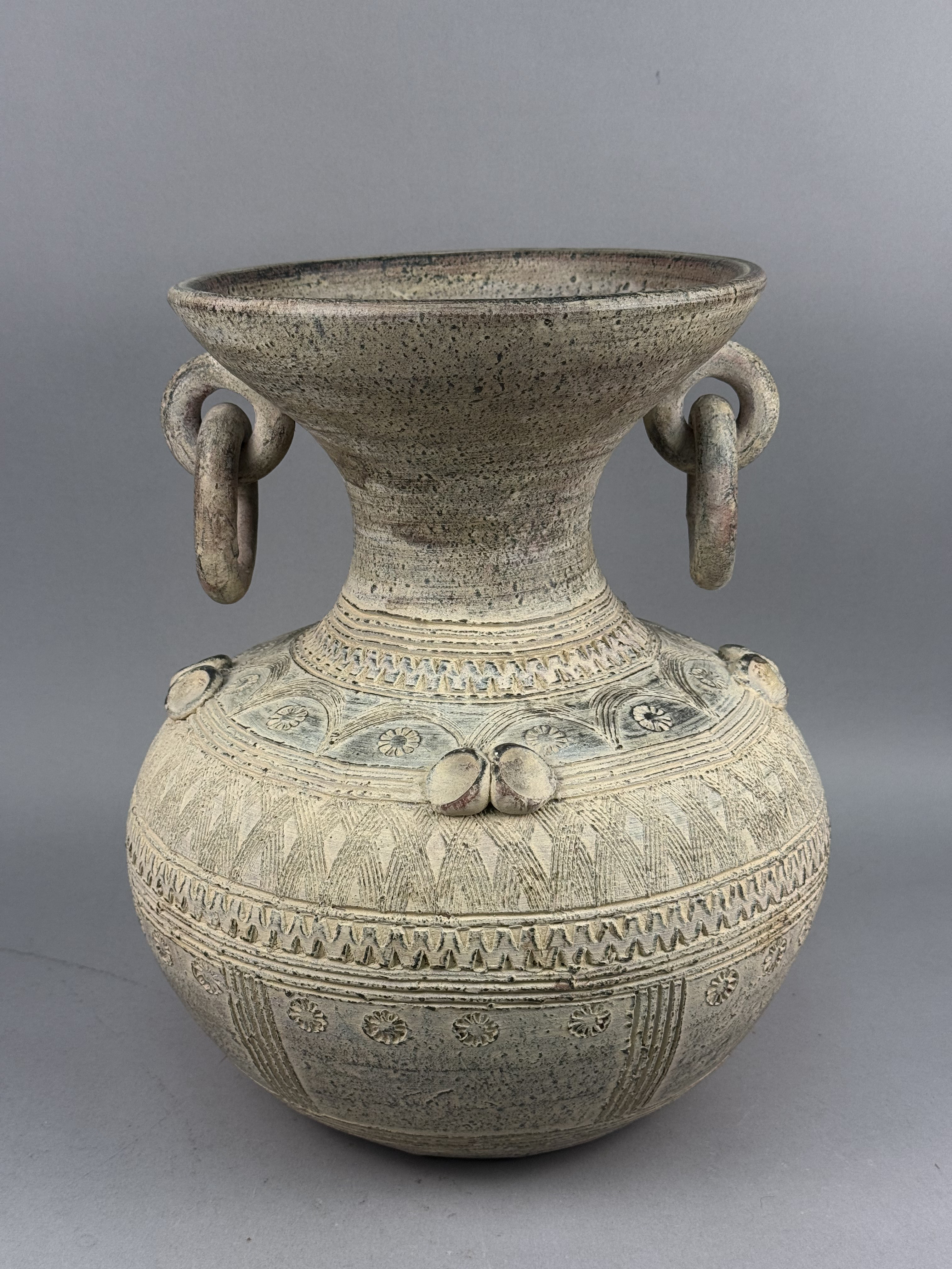 Large Southeast Asian Ring-Handled Jar