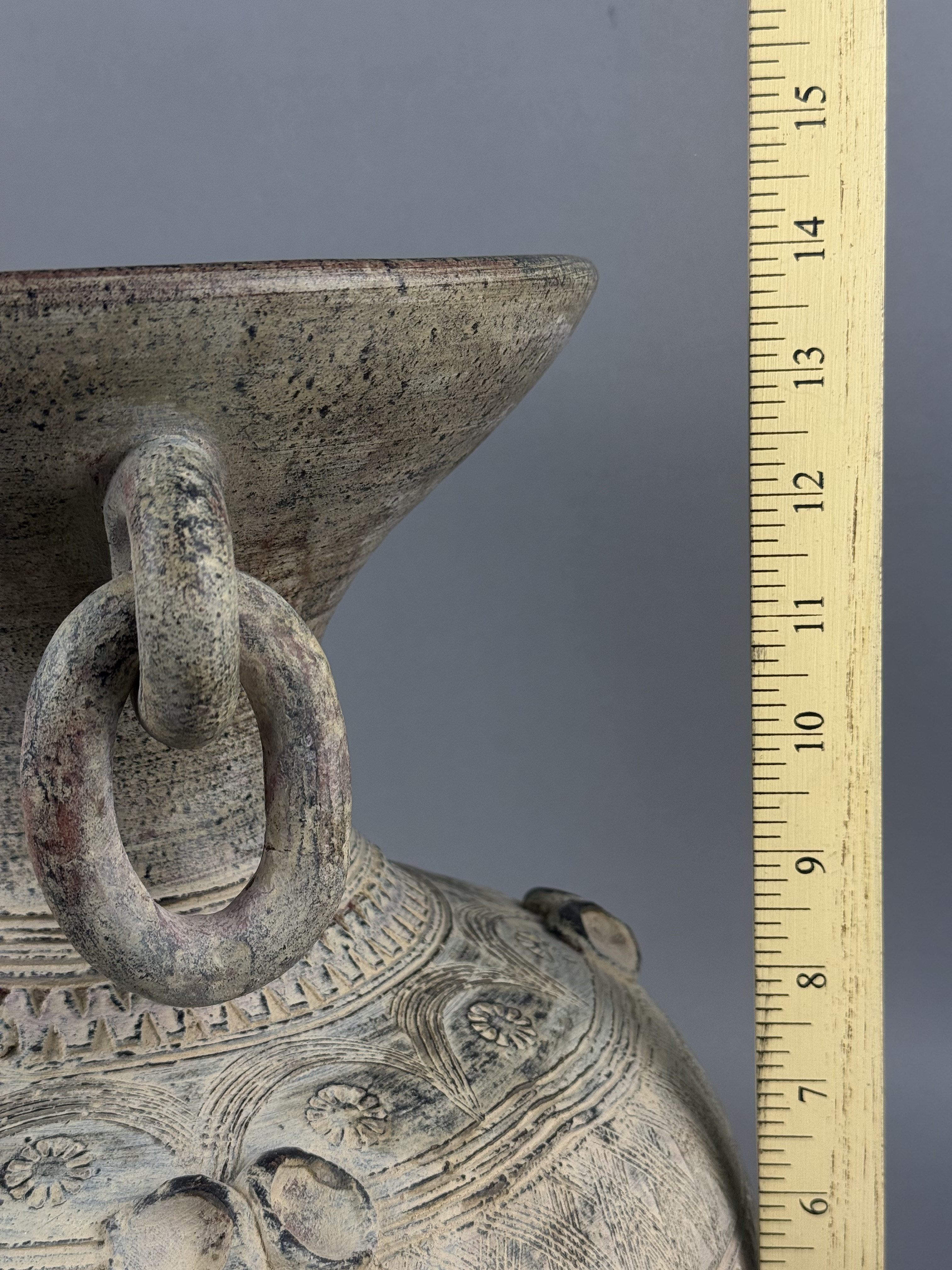 Large Southeast Asian Ring-Handled Jar