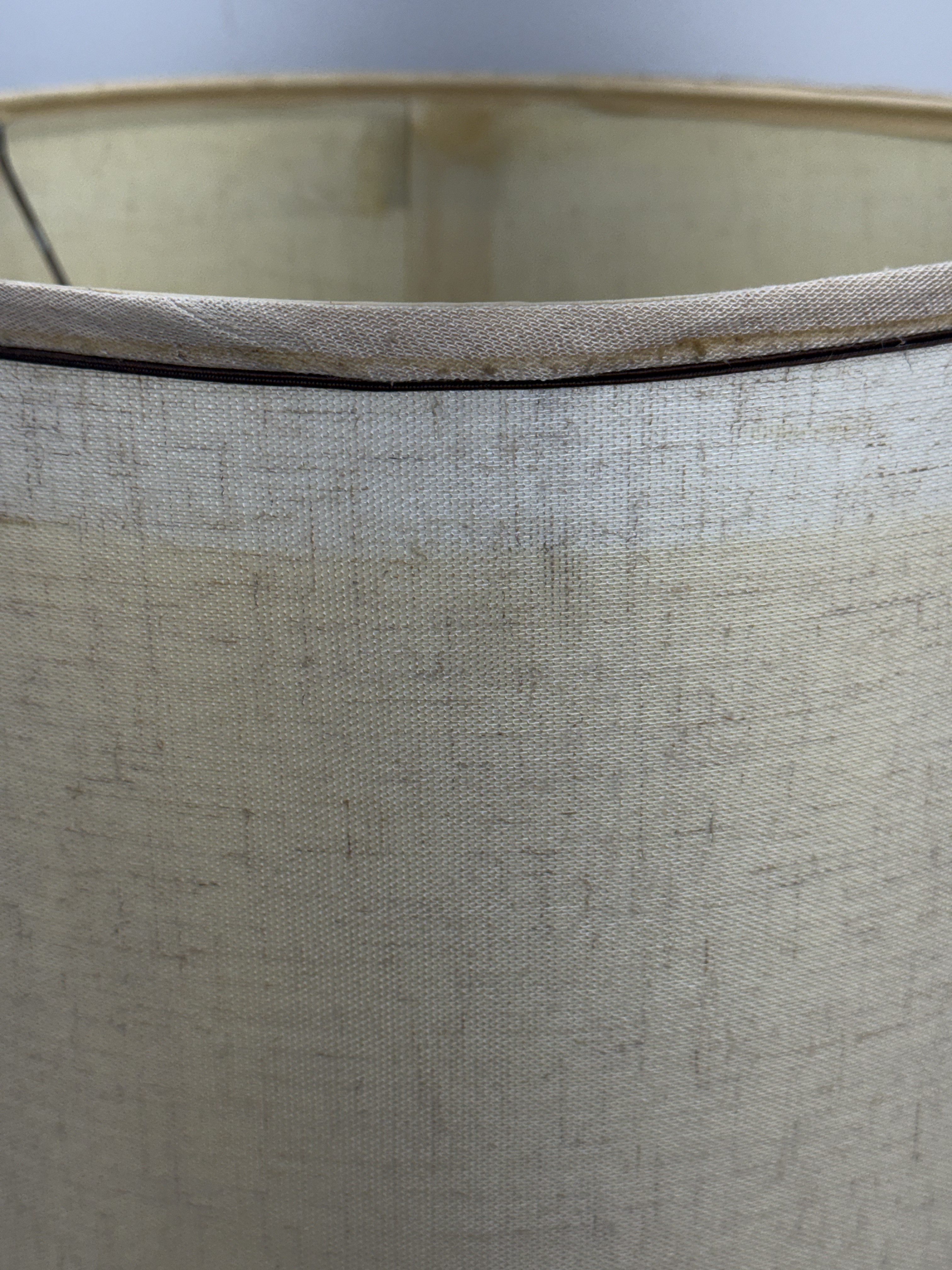 Mid-Century Wood and Brass Night-Light Table Lamp