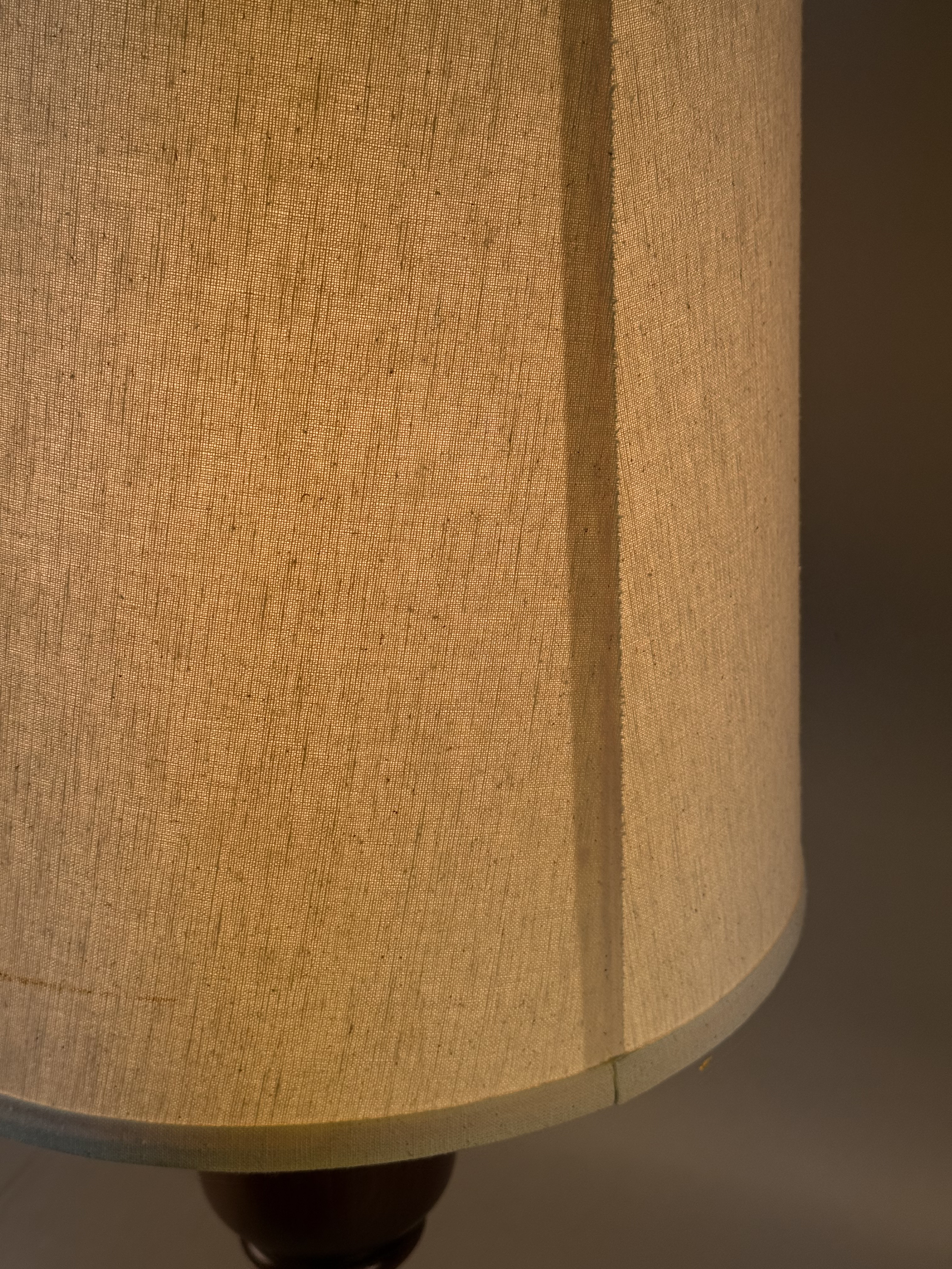 Large Turned Wood Table Lamp