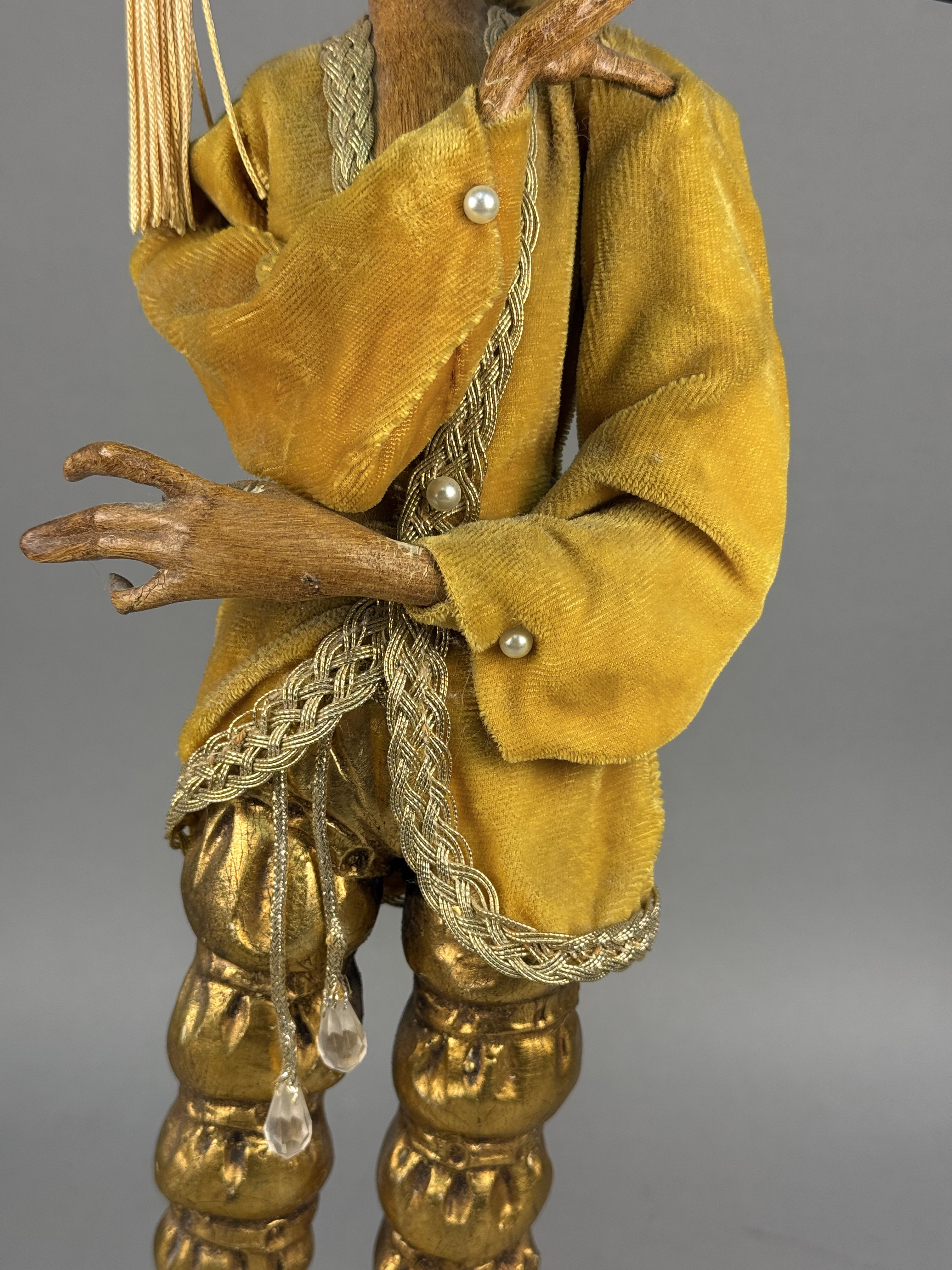 Mid-Century Stylized Musician Flutist Doll