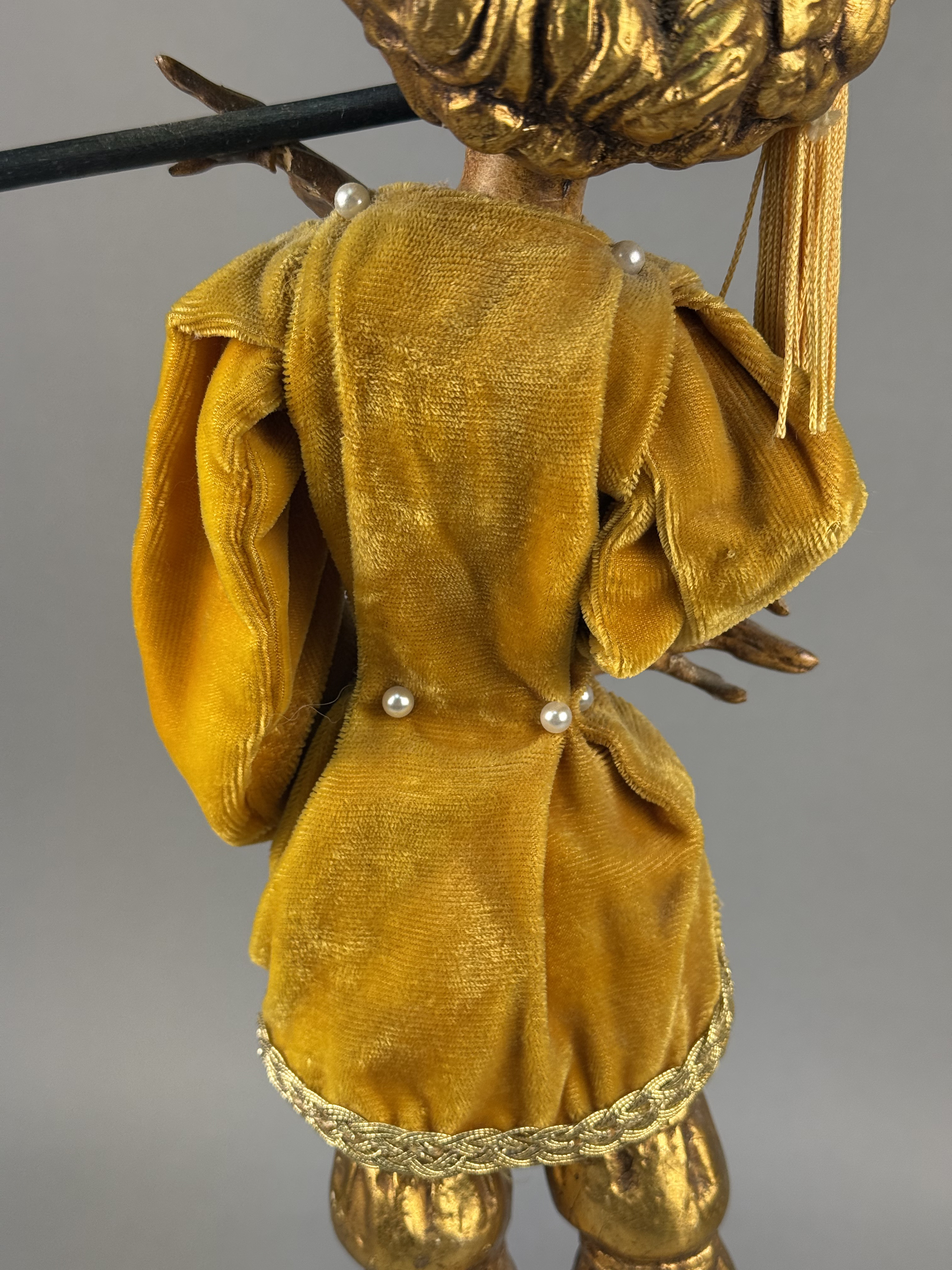Mid-Century Stylized Musician Flutist Doll