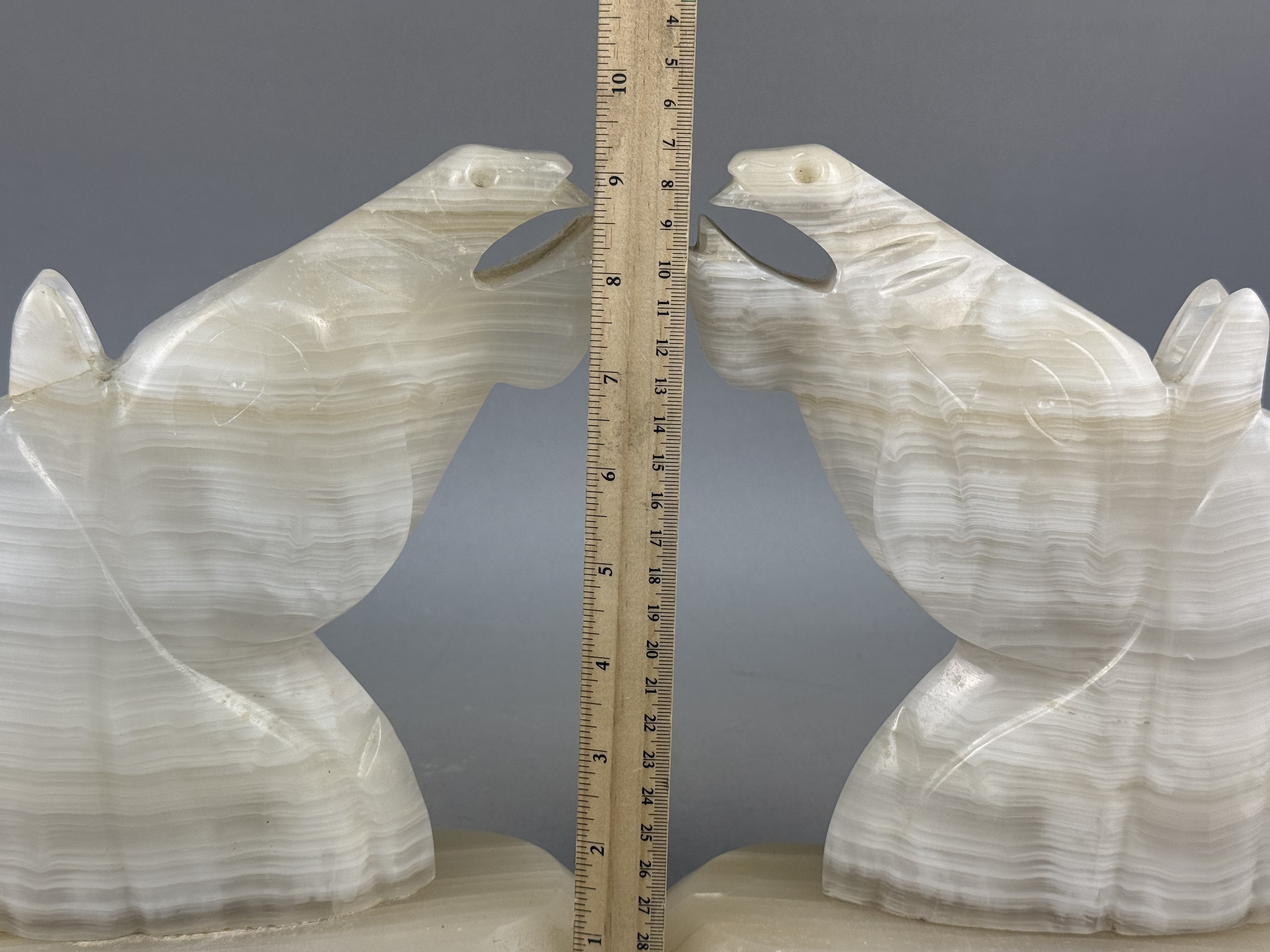 Art Deco Onyx Horse Bookends