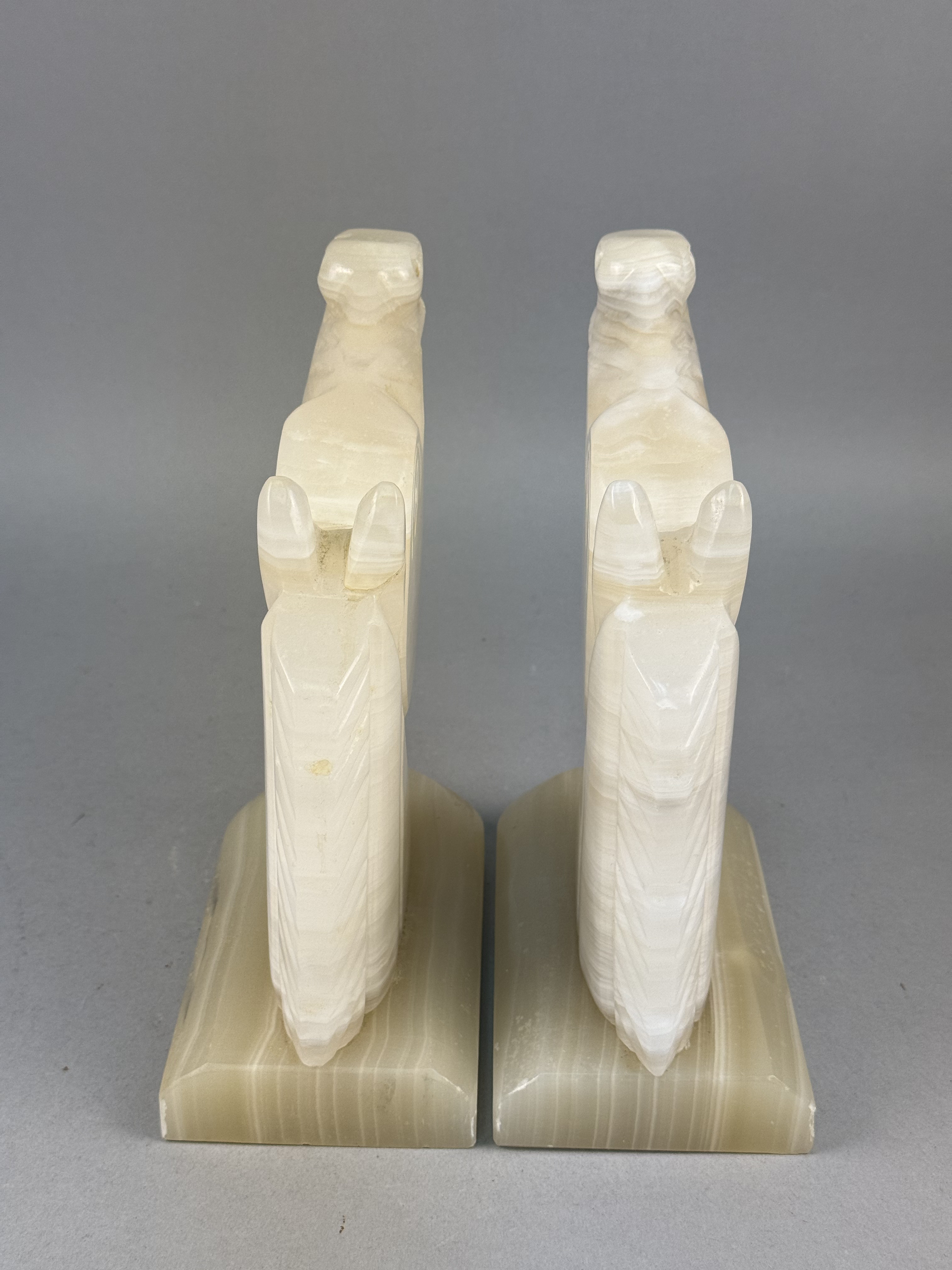 Art Deco Onyx Horse Bookends