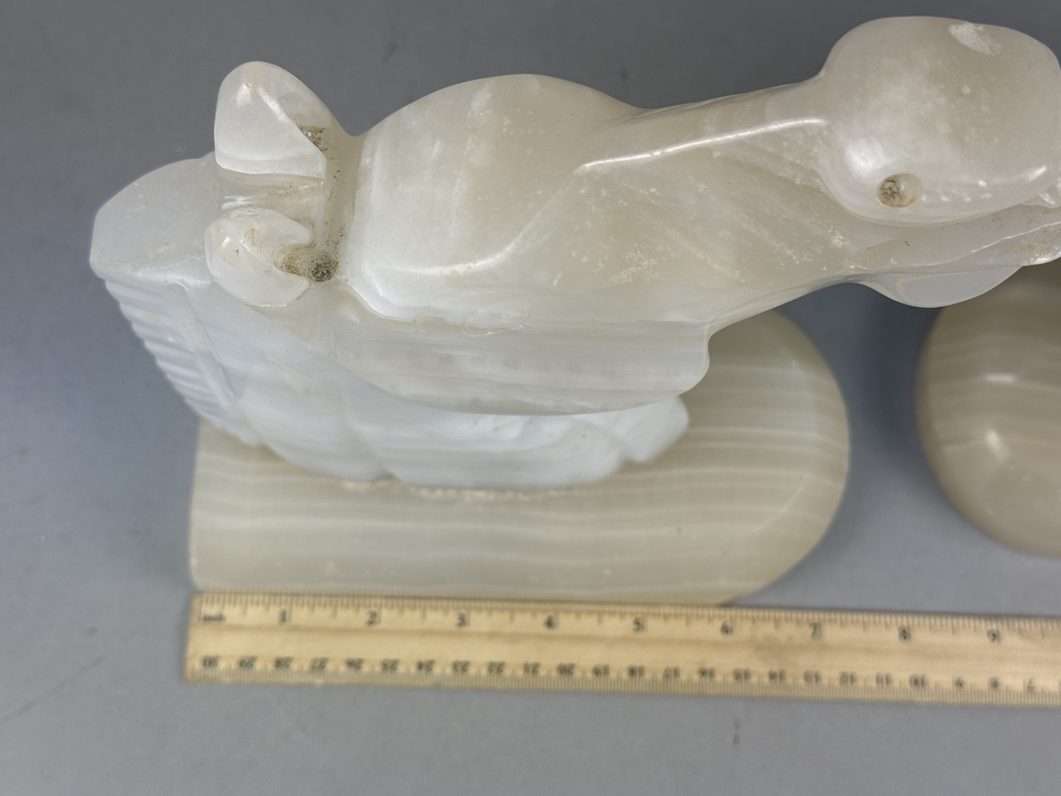 Art Deco Onyx Horse Bookends
