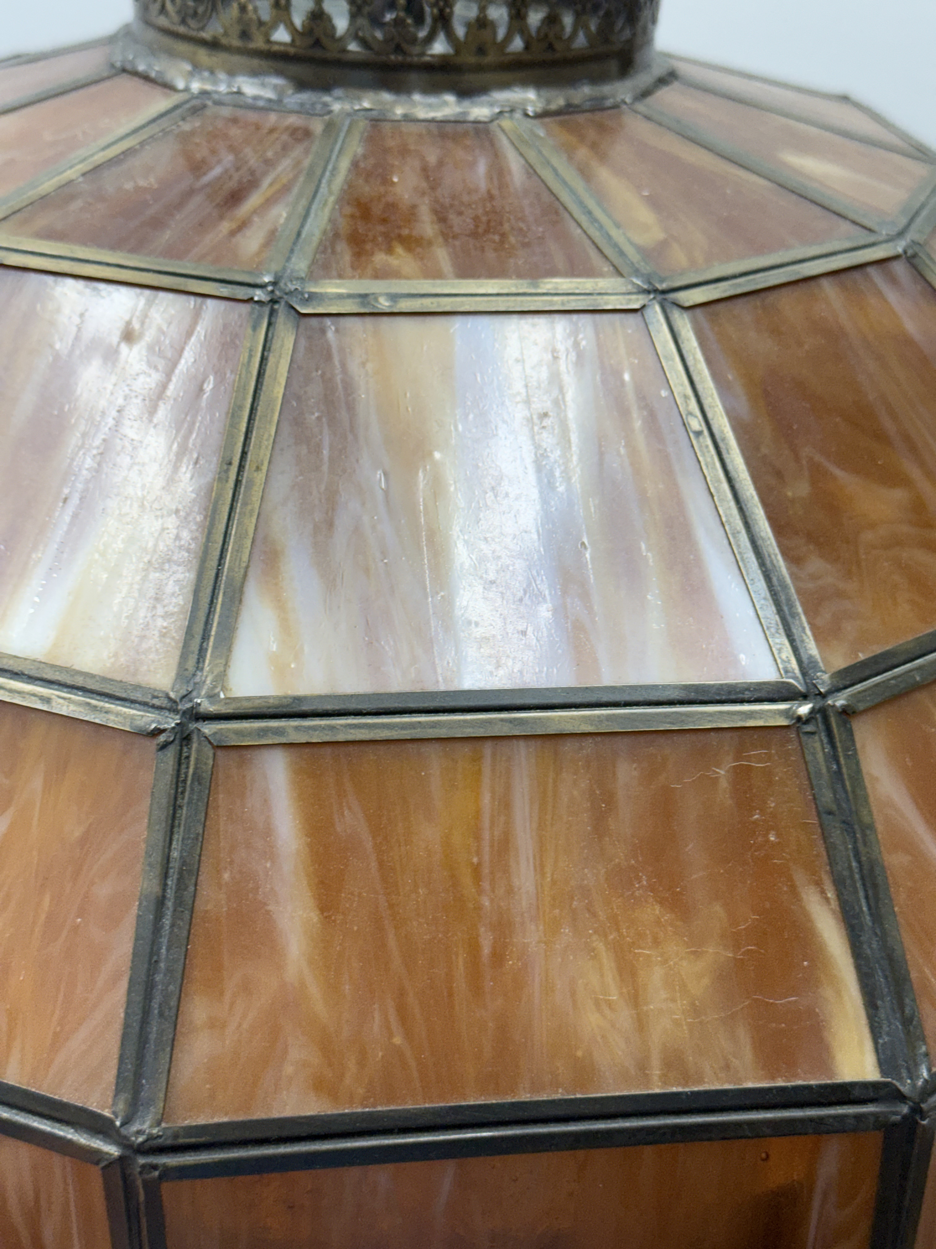 Arts & Crafts Slag Glass Chandelier