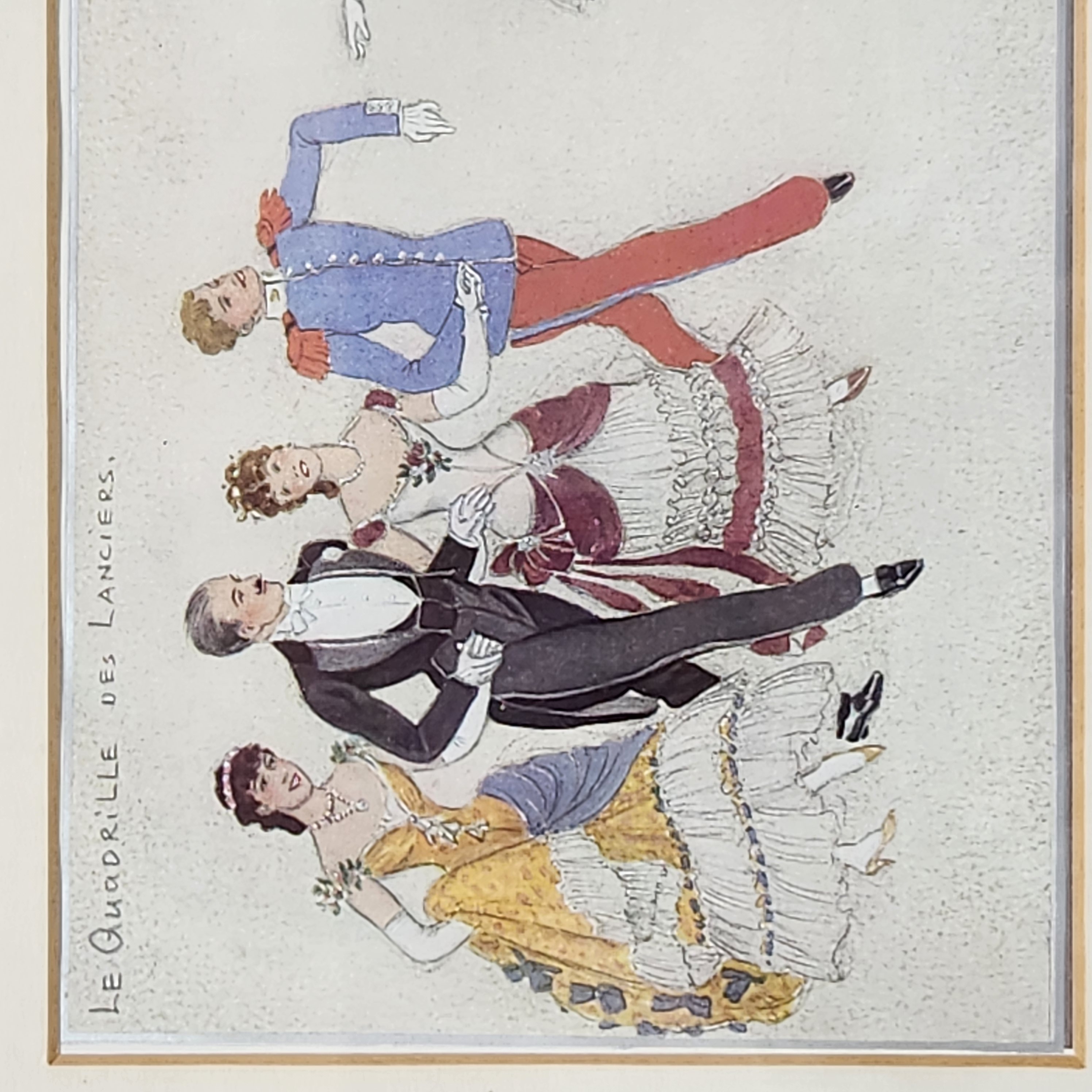 Serge Ivanoff Quadrille des Lanciers Watercolor