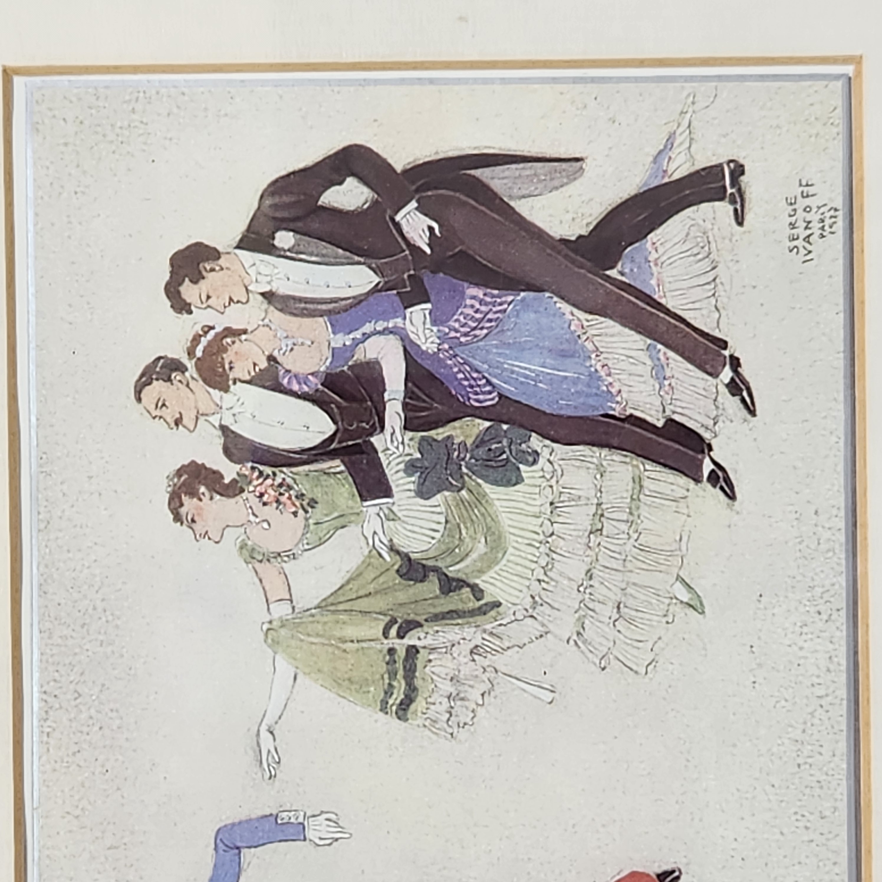 Serge Ivanoff Quadrille des Lanciers Watercolor