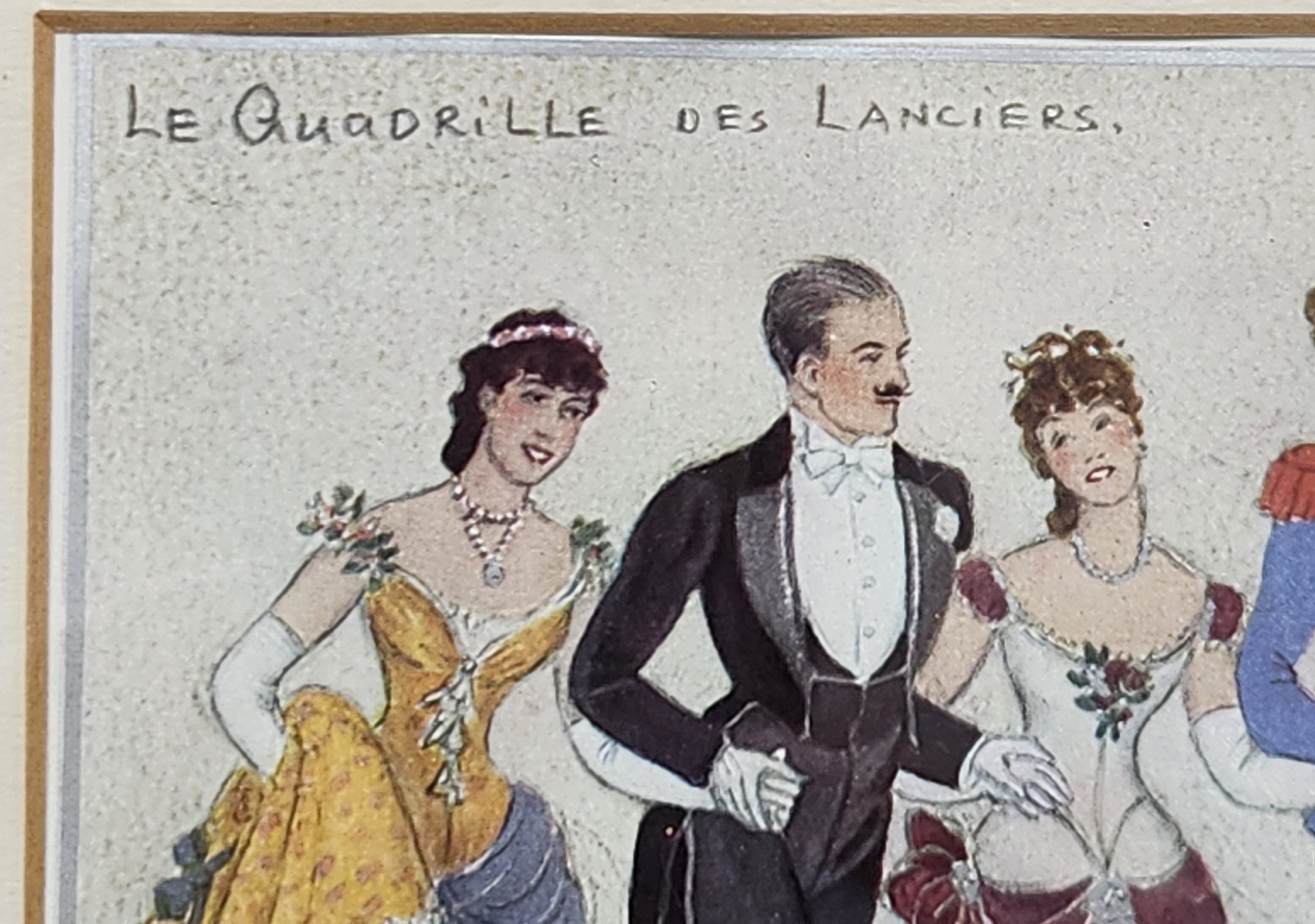 Serge Ivanoff Quadrille des Lanciers Watercolor