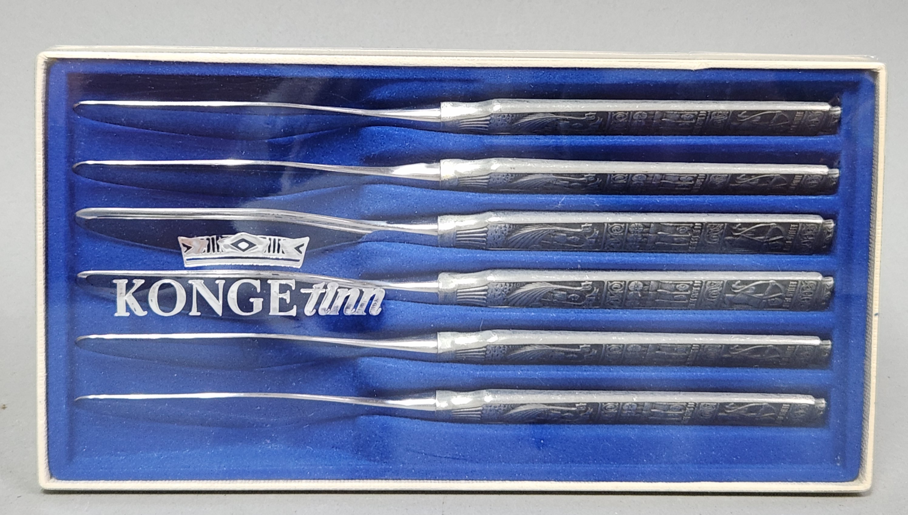 Konge Tinn Heilag Olav Pewter Knife Set