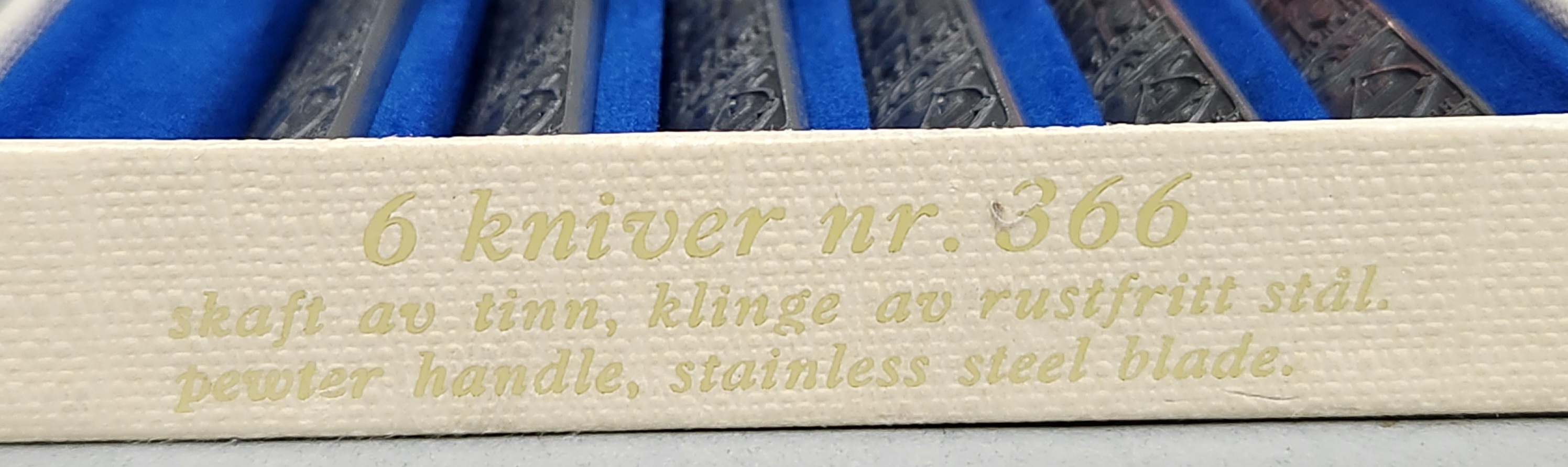 Konge Tinn Heilag Olav Pewter Knife Set