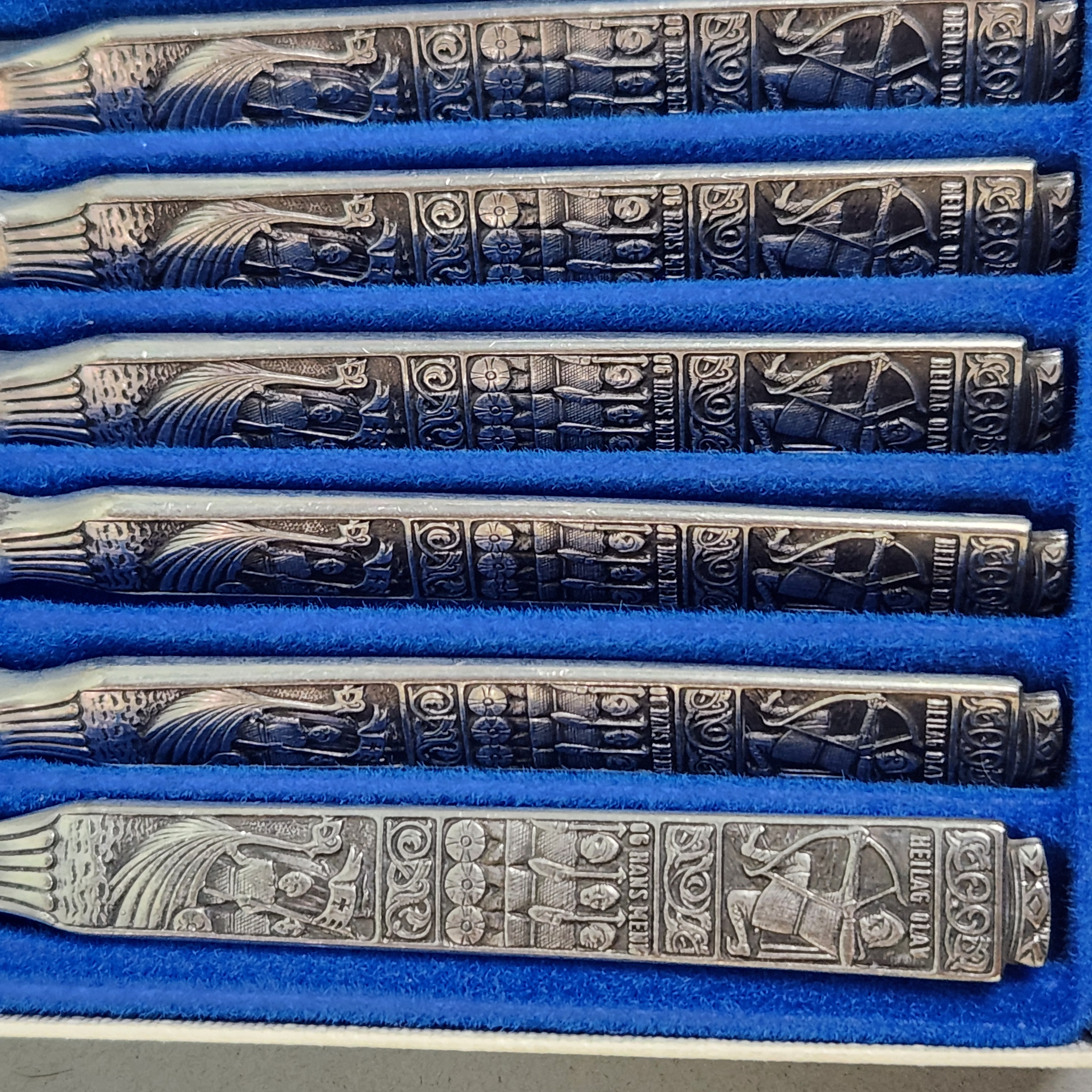 Six Konge-Tinn Norwegian Pewter Forks