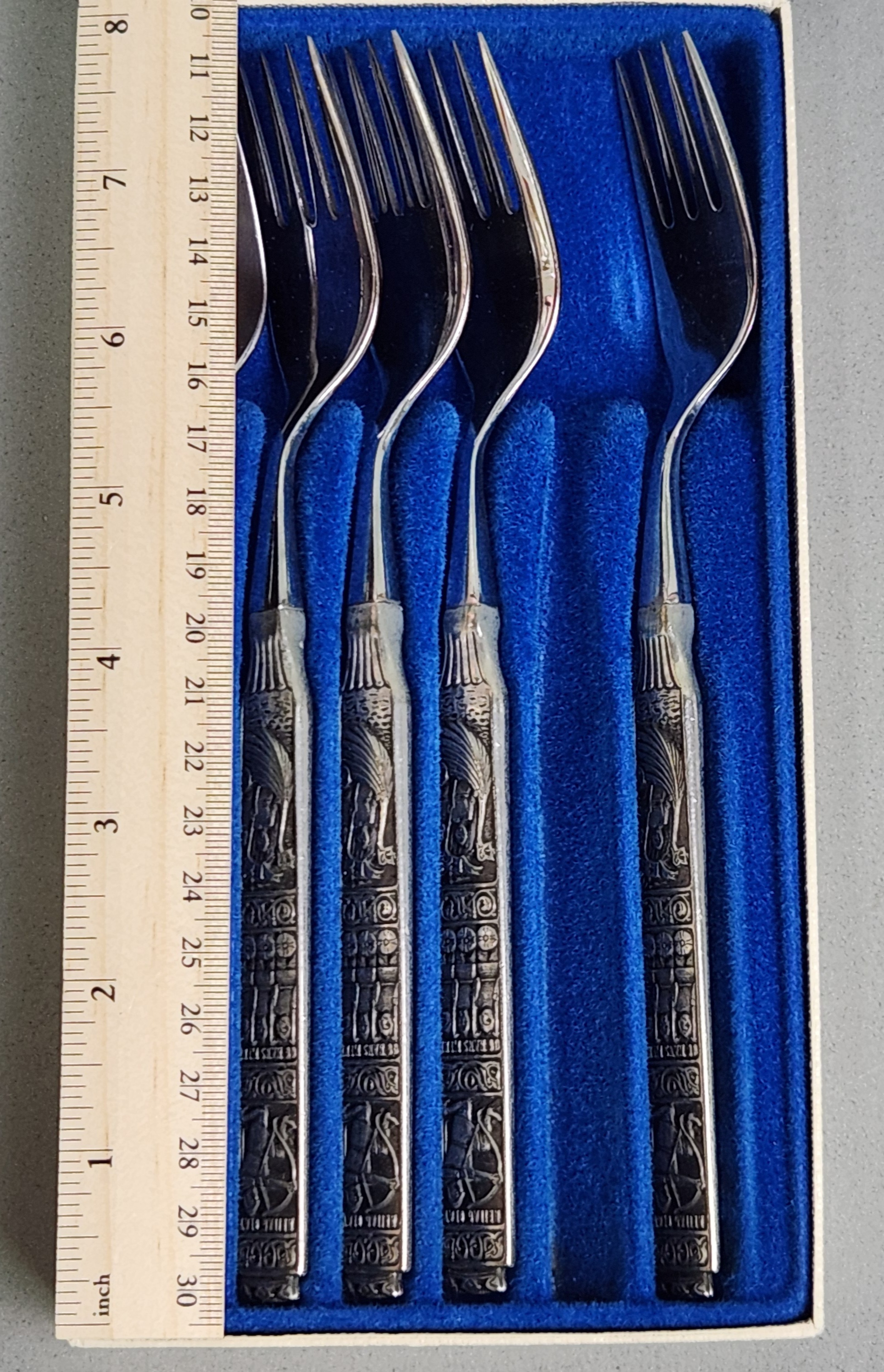 Konge Tinn Norwegian Pewter Fork Set