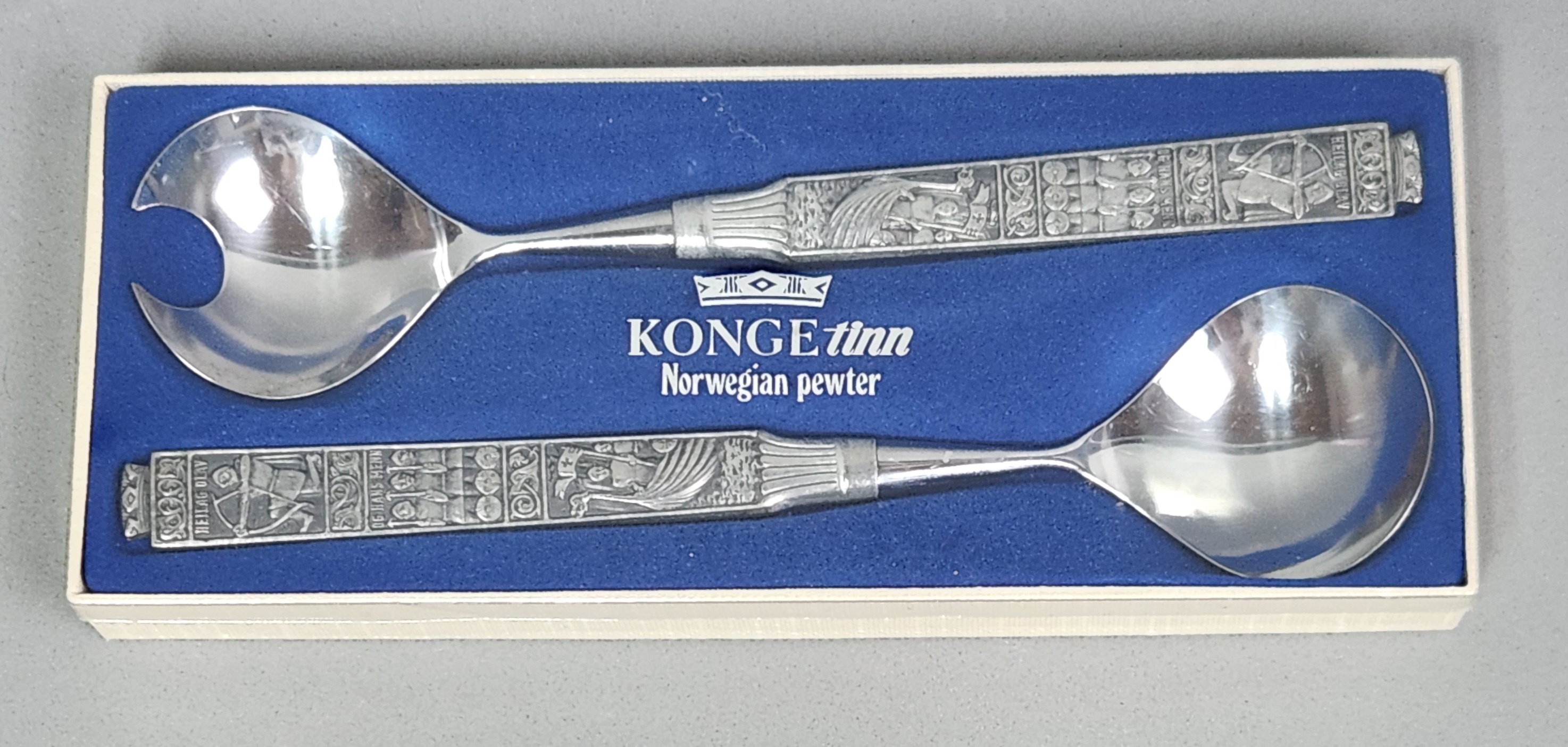 Konge Tinn Pewter Salad Set