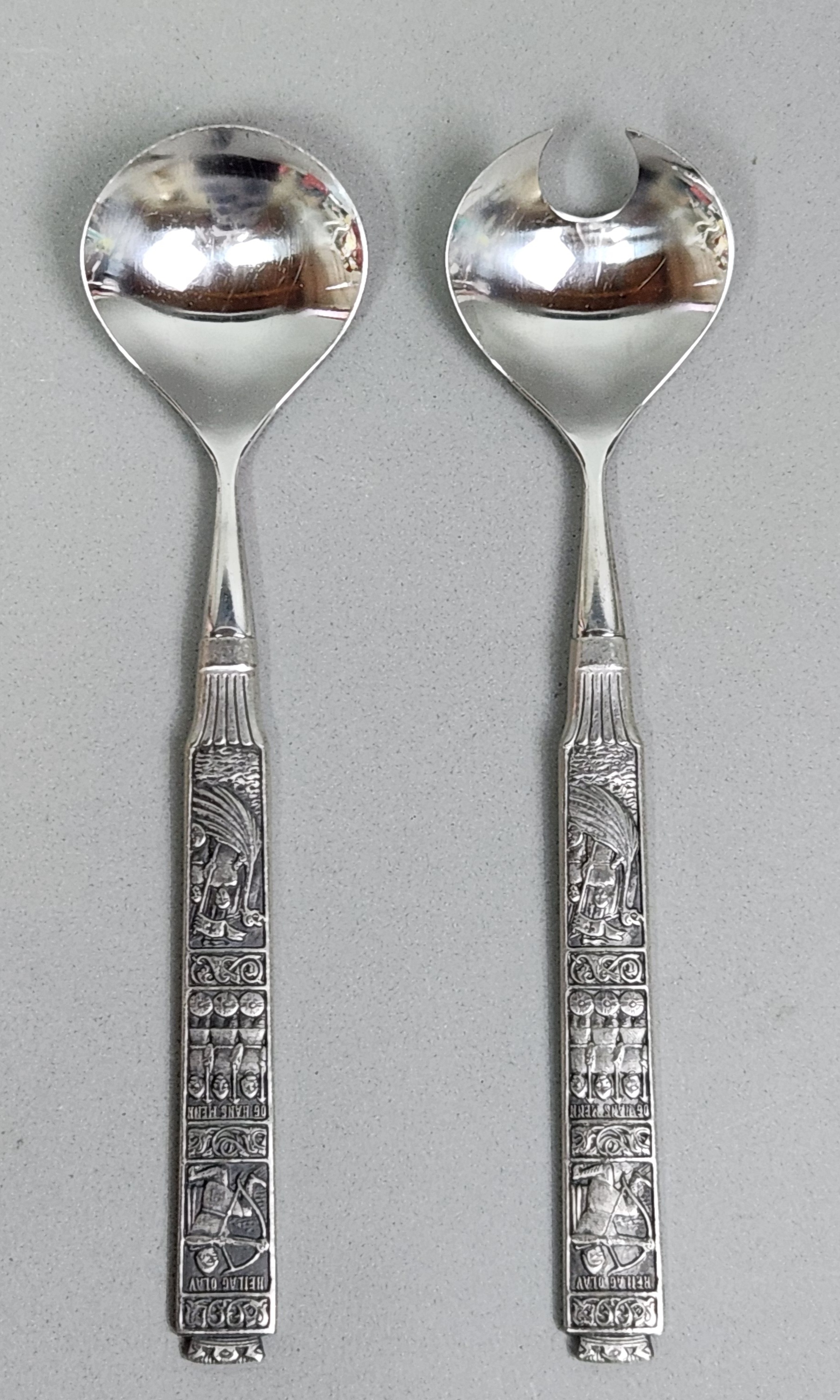 Konge Tinn Pewter Salad Set