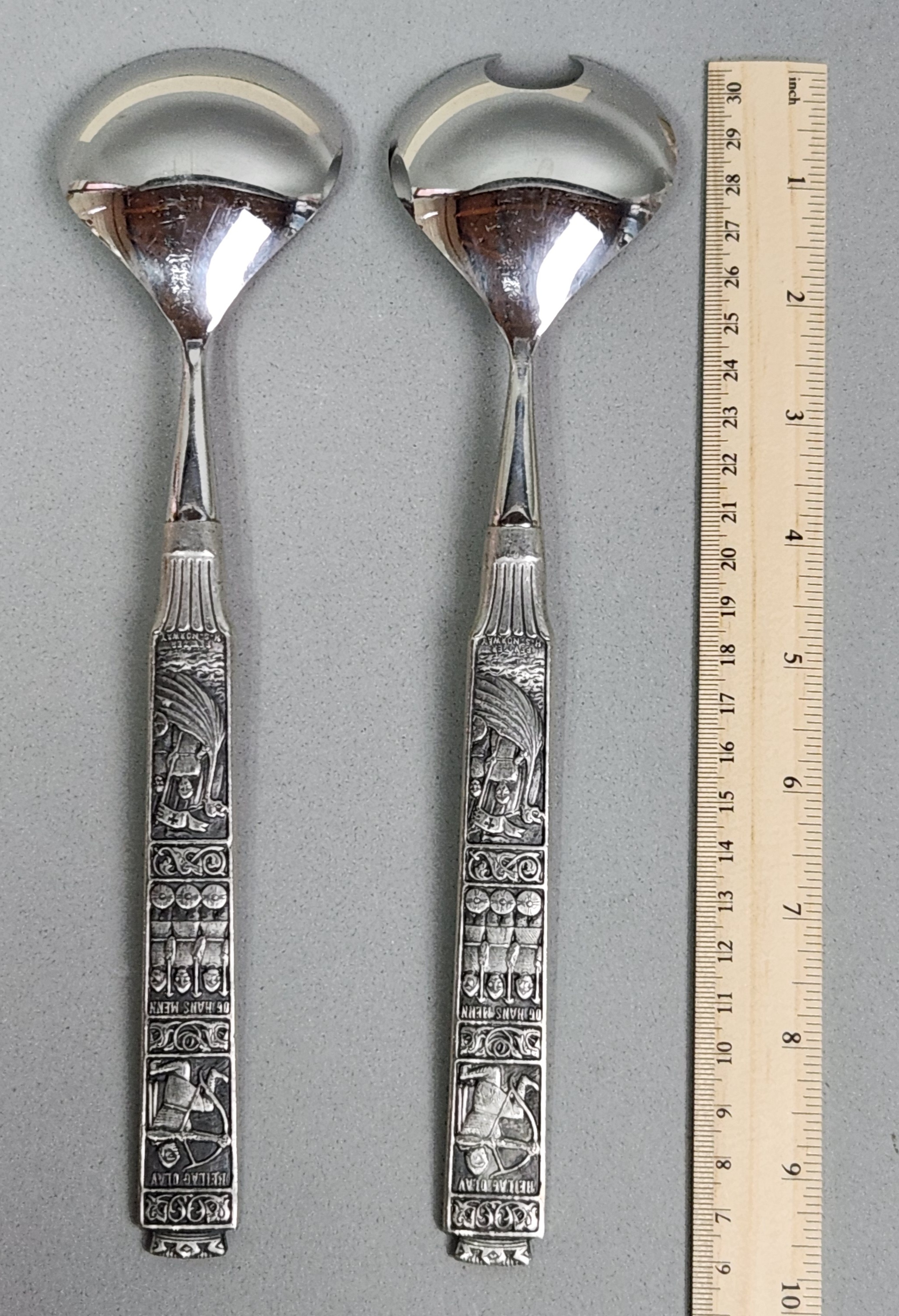 Konge Tinn Pewter Salad Set
