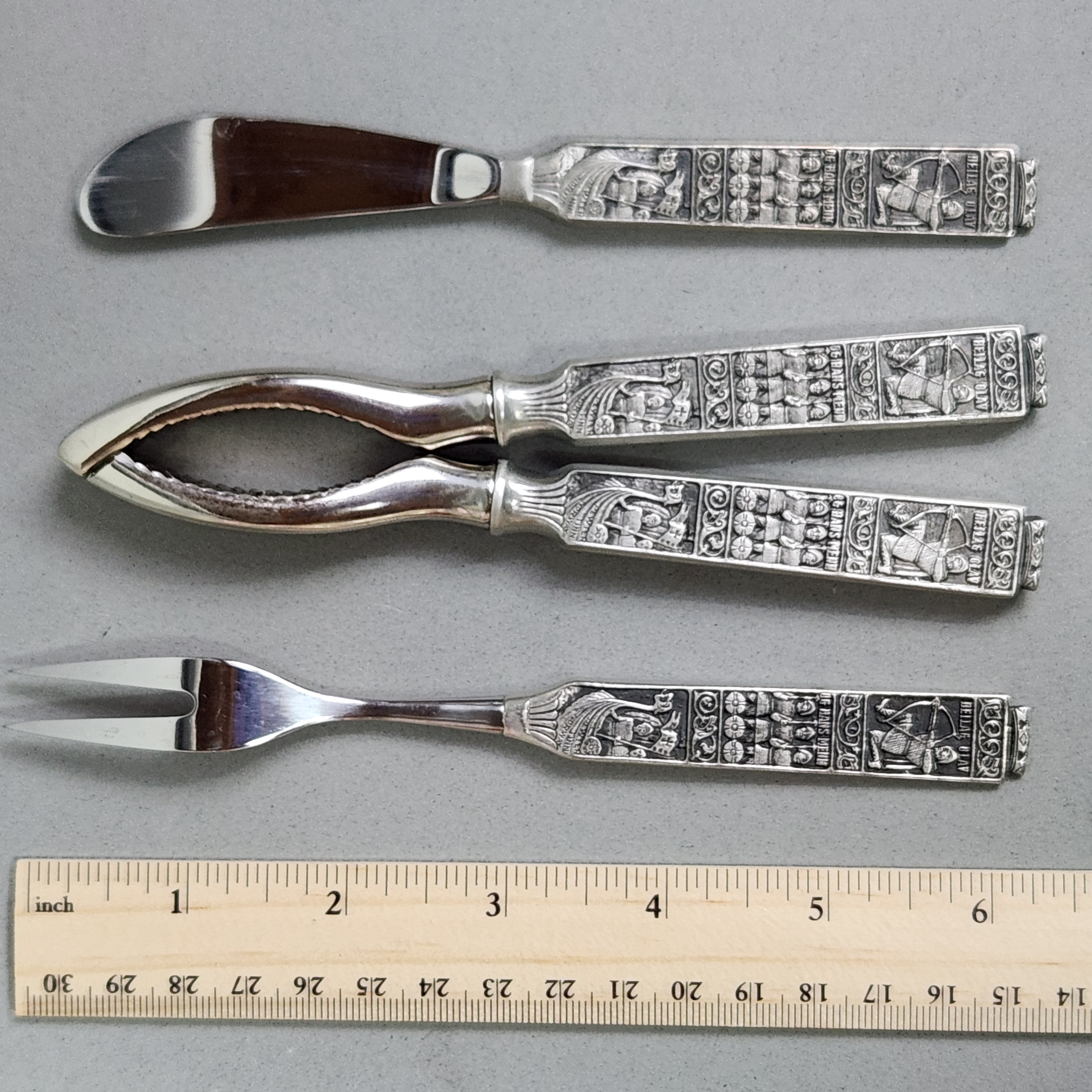 Konge-Tinn Norwegian Pewter Serving Set