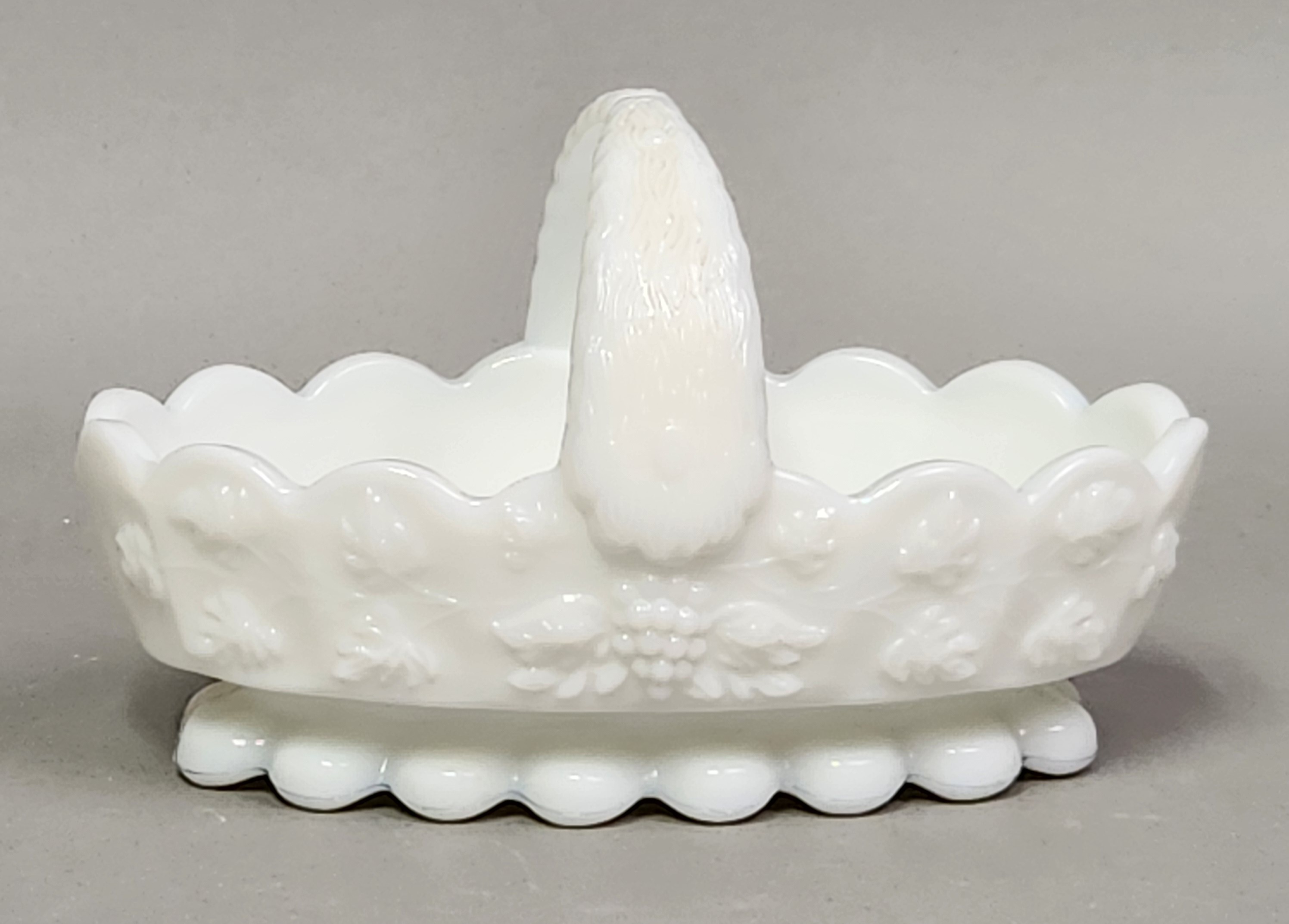 Westmoreland Milk Glass Grape Basket