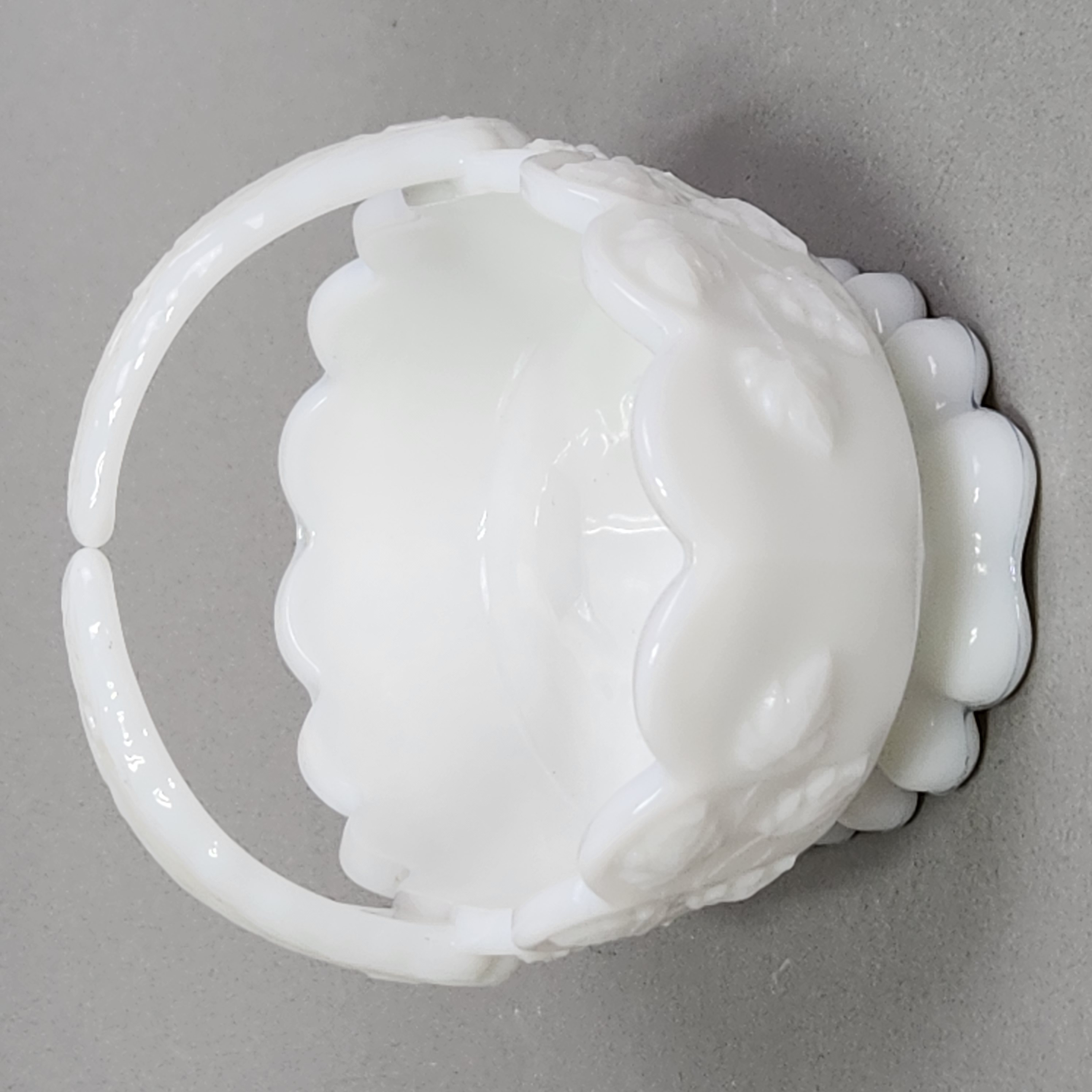 Westmoreland Milk Glass Grape Basket