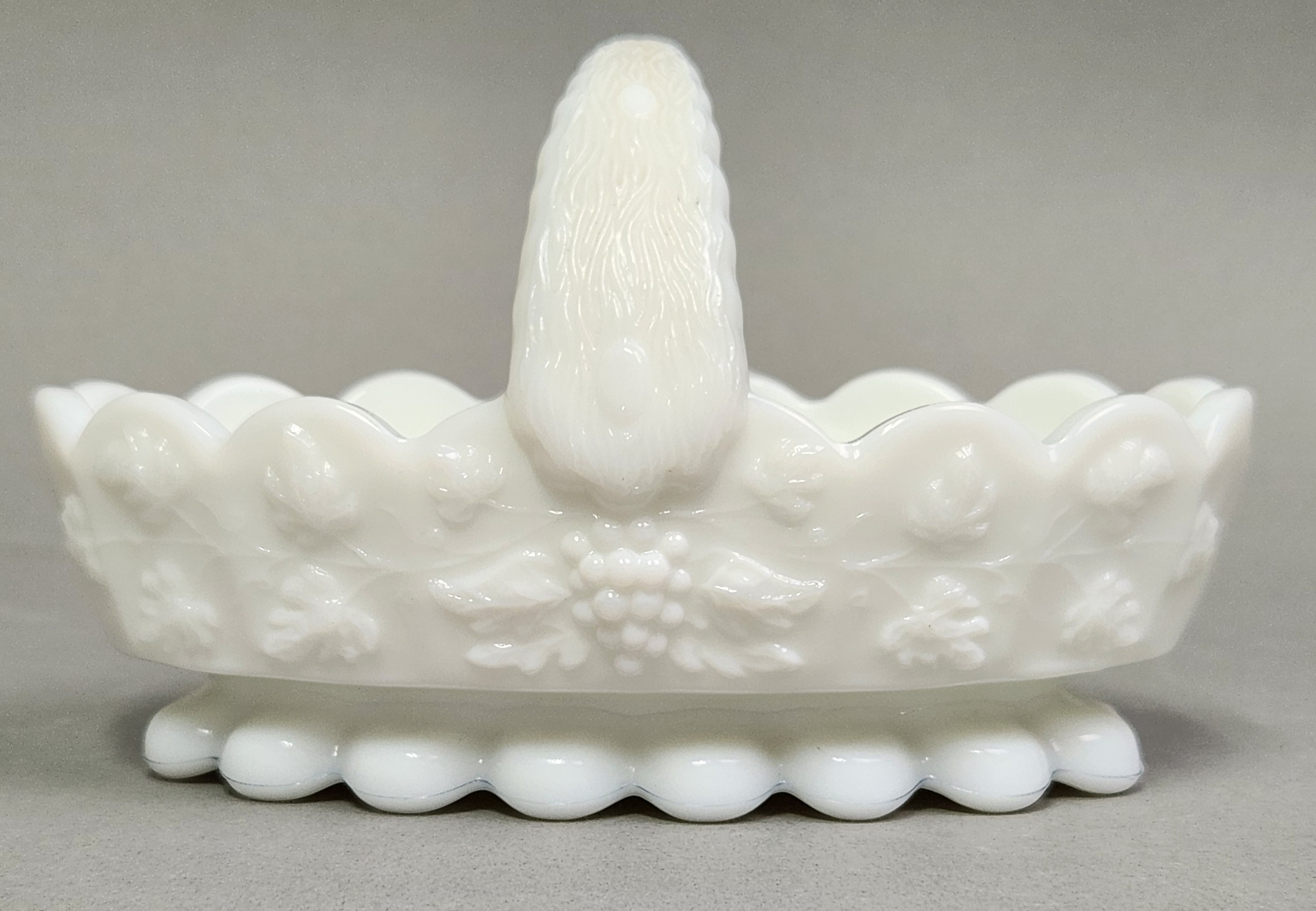 Westmoreland Milk Glass Grape Basket