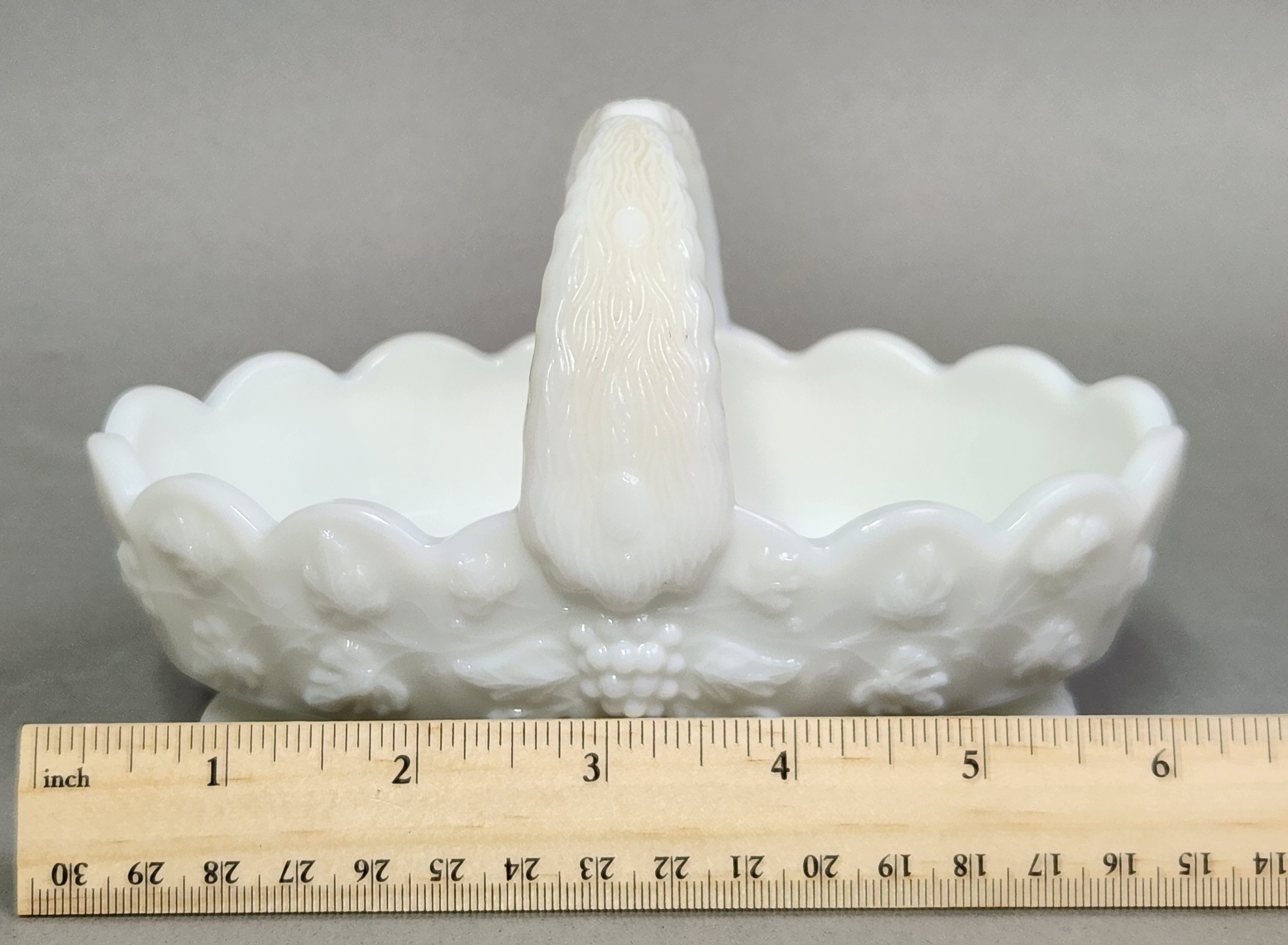 Westmoreland Milk Glass Grape Basket