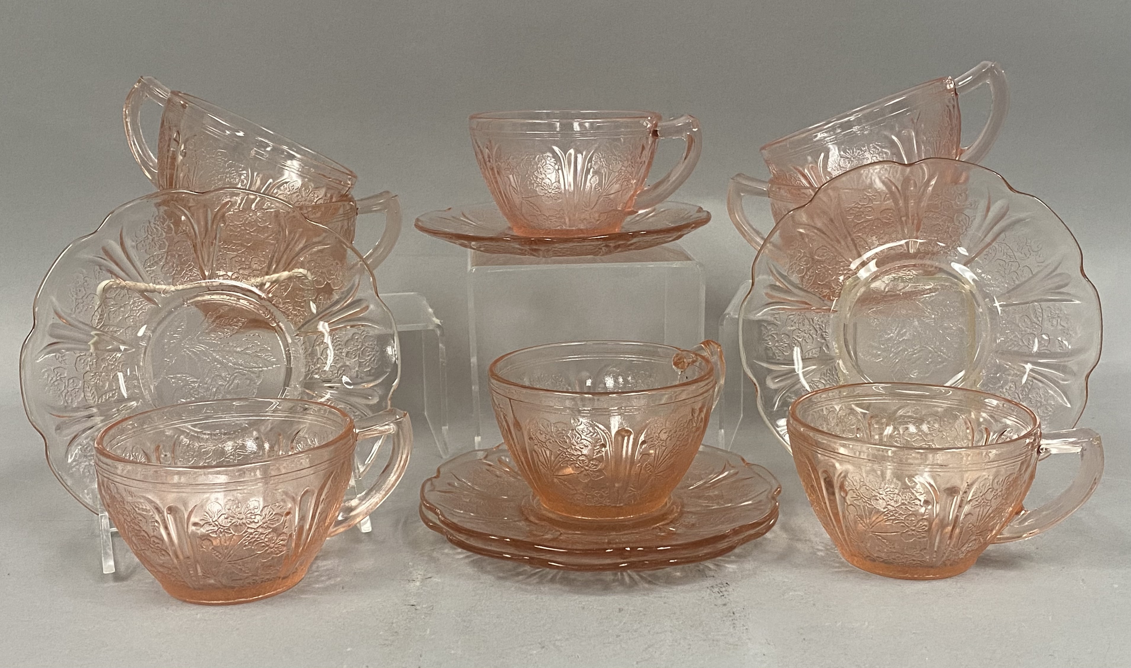 Jeannette Cherry Blossom Pink Glass Collection