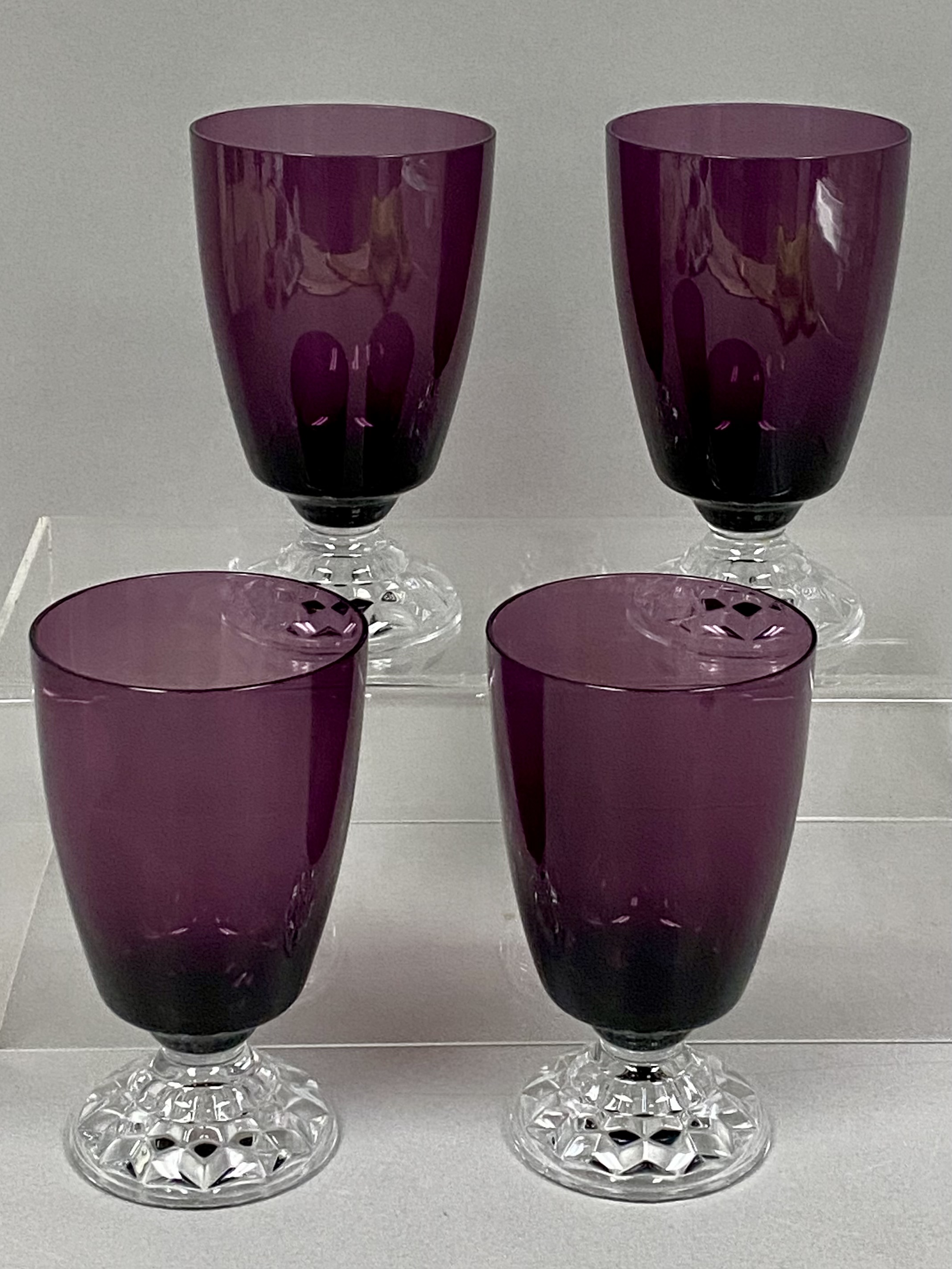 Four Amethyst Goblets