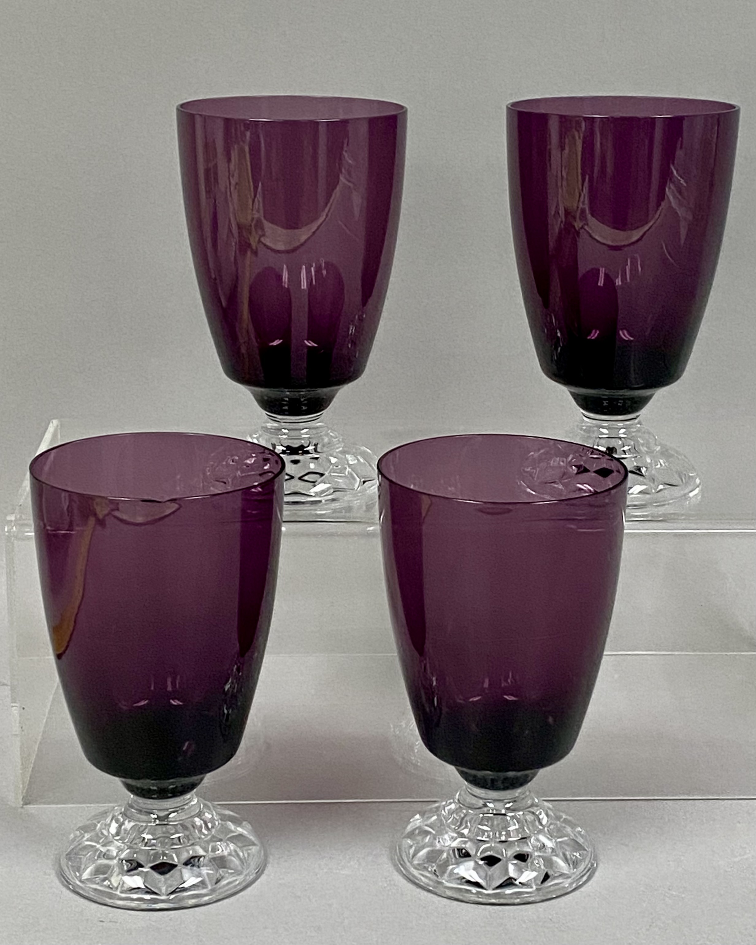 Four Amethyst Goblets