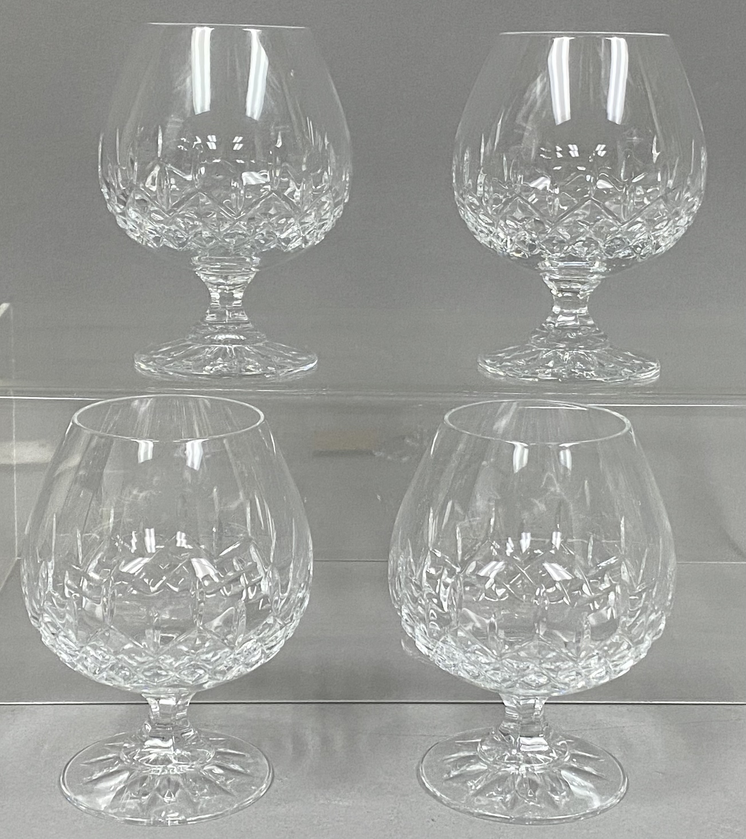 Set of Four Galway Crystal Snifters