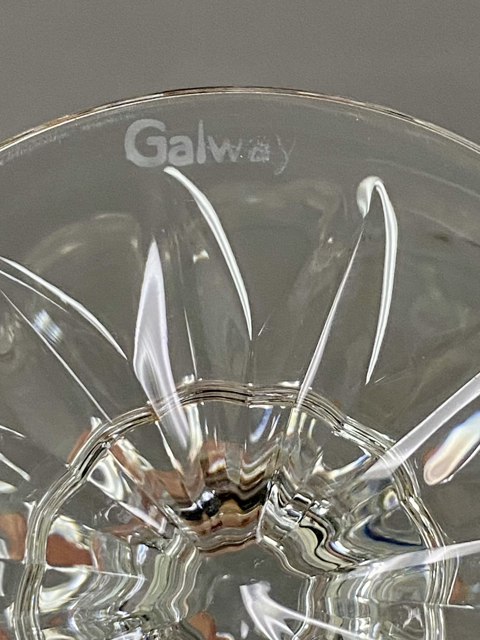 Set of Four Galway Crystal Snifters