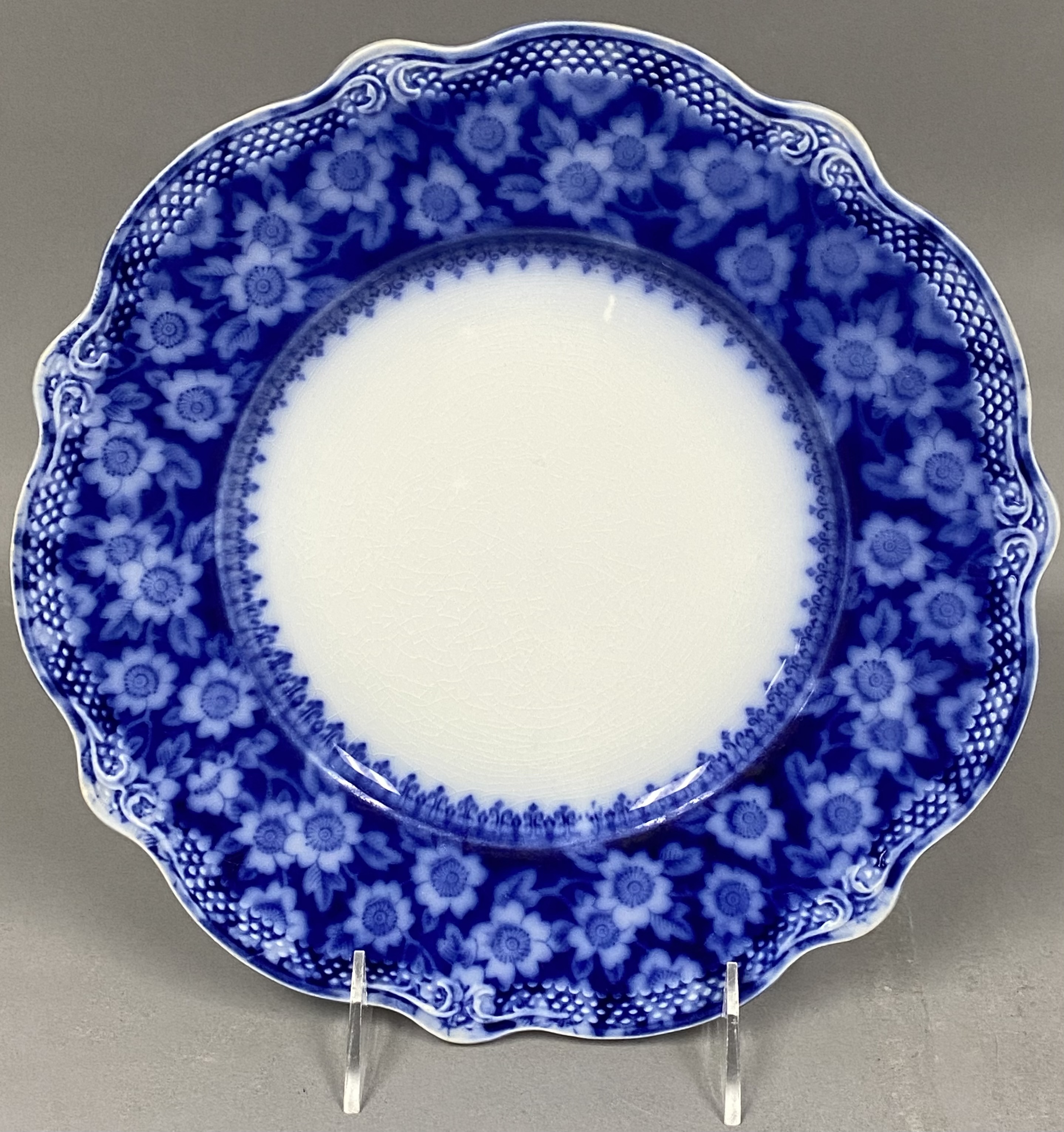 Grindley Grace Flow Blue Ironstone Plate