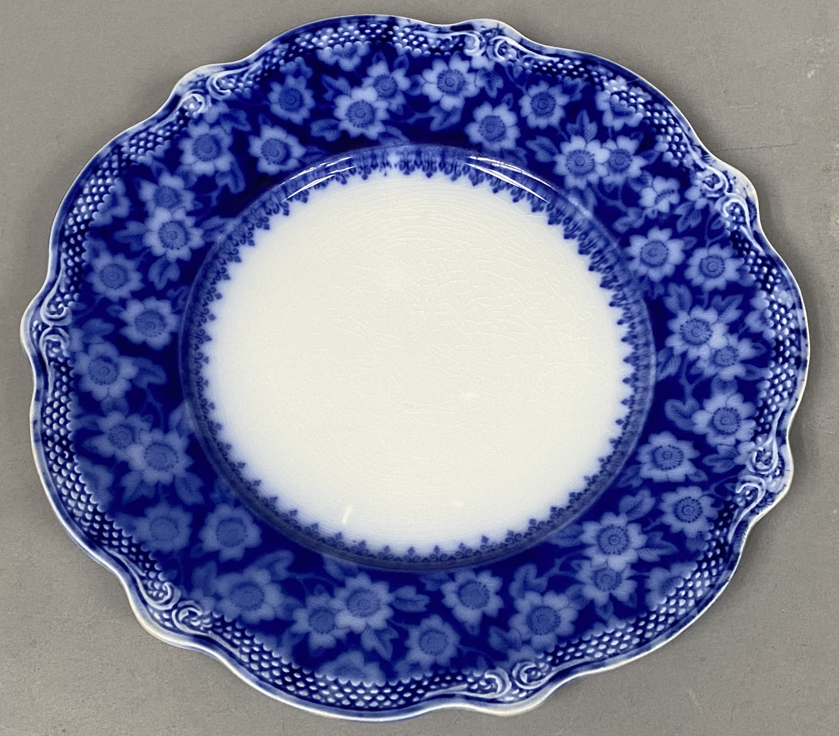 Grindley Grace Flow Blue Ironstone Plate