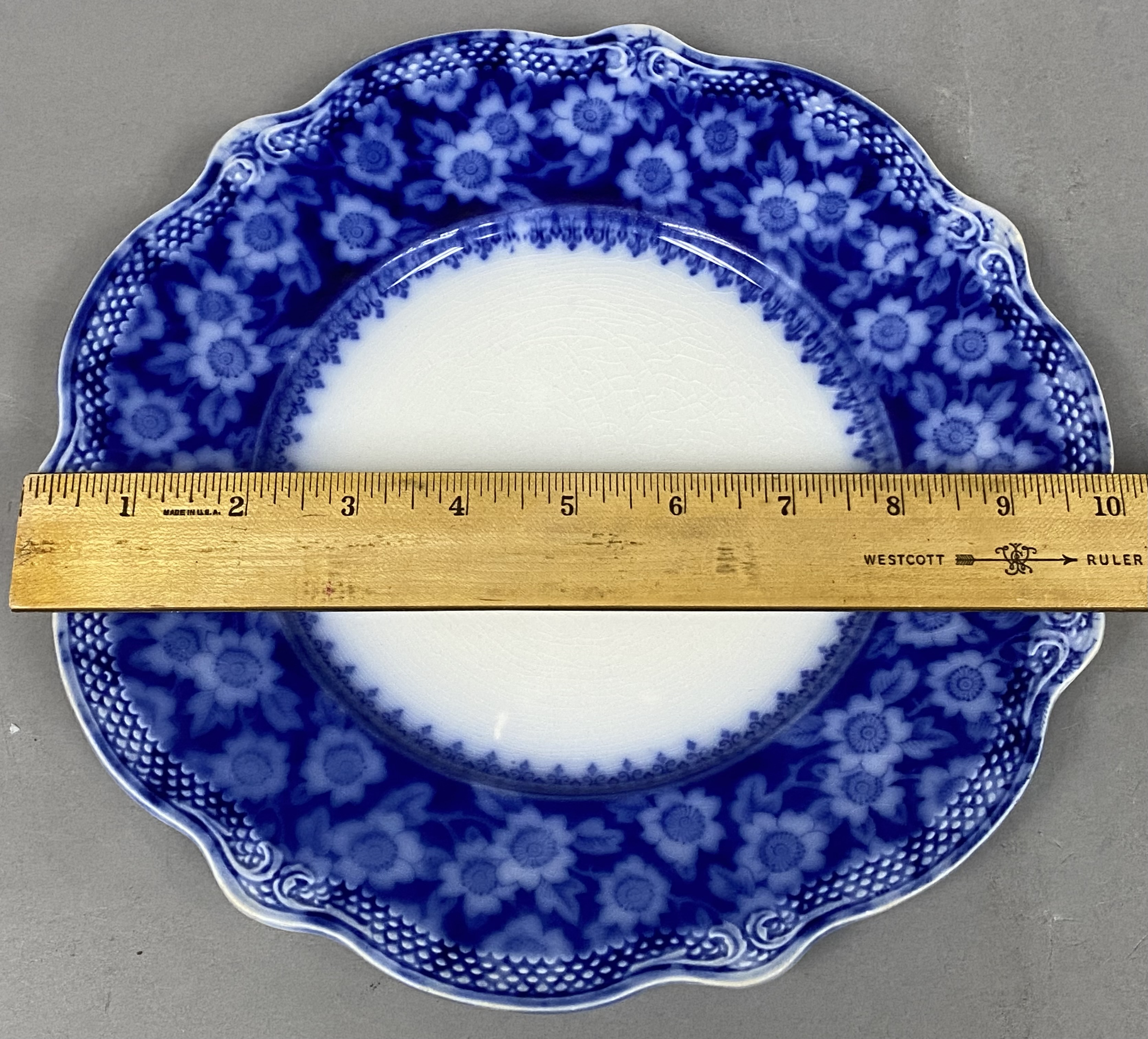 Grindley Grace Flow Blue Ironstone Plate