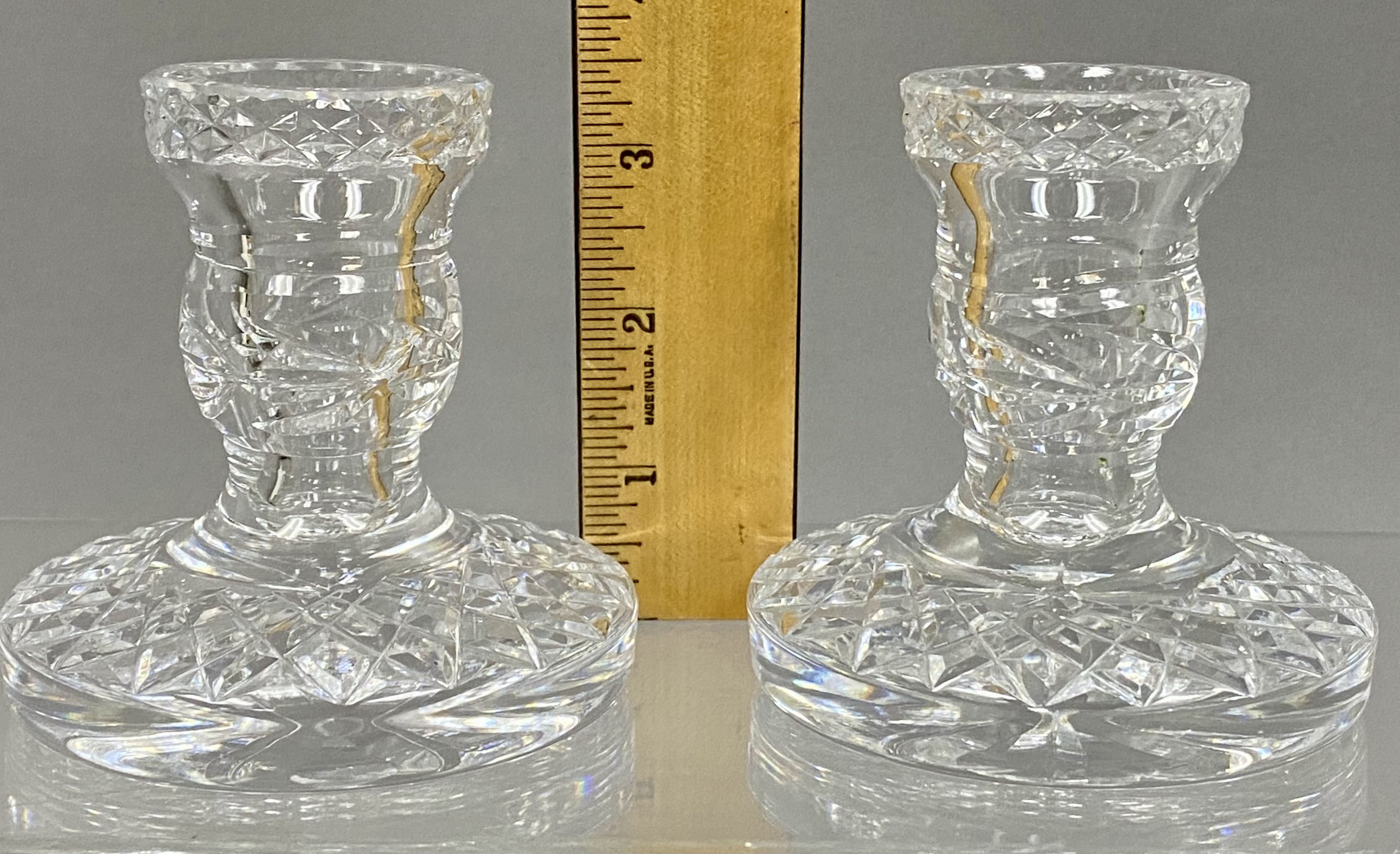 A Pair of Waterford Glandore Candlesticks
