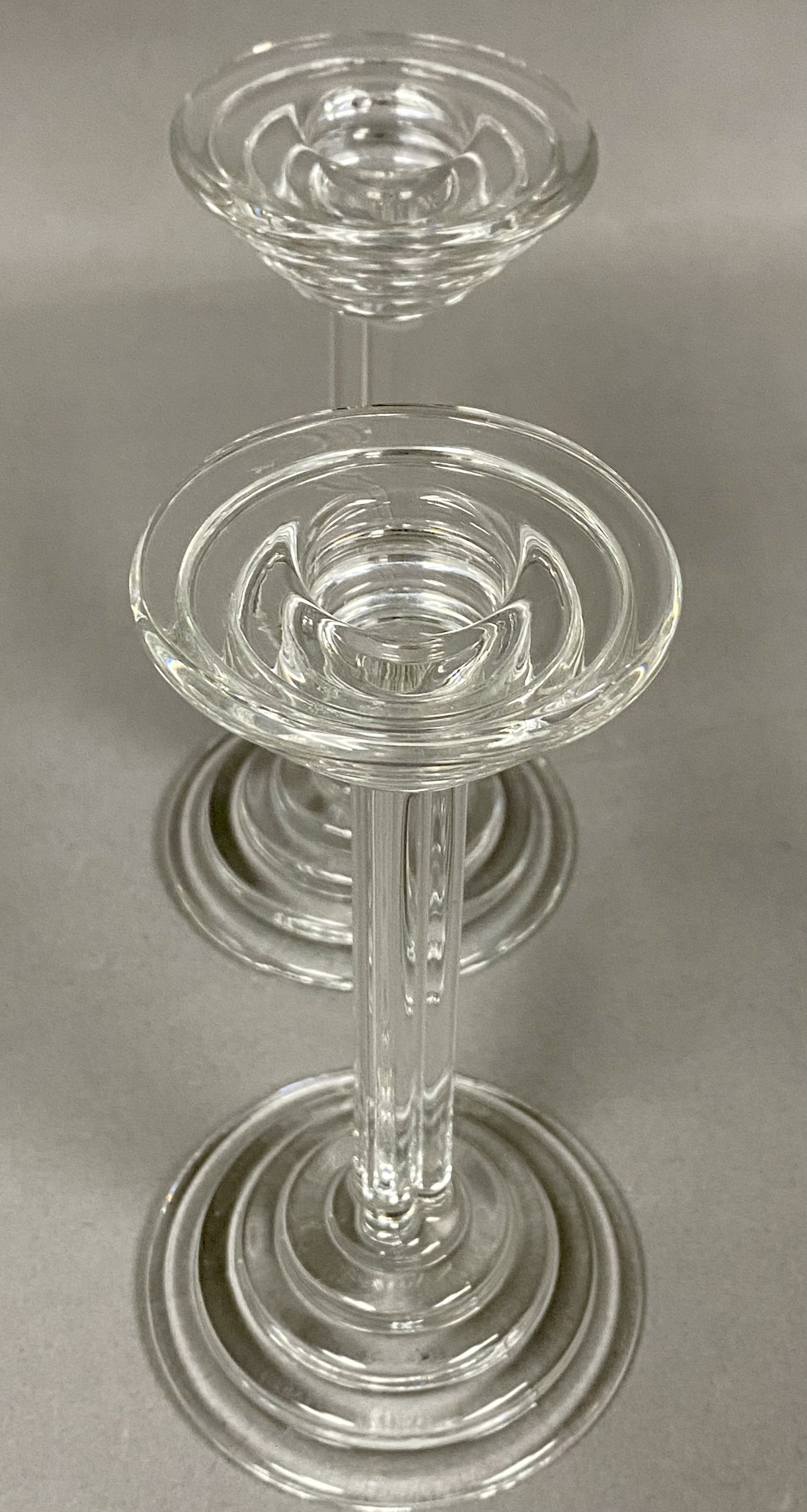 A Pair of Riedel Crystal Candlesticks