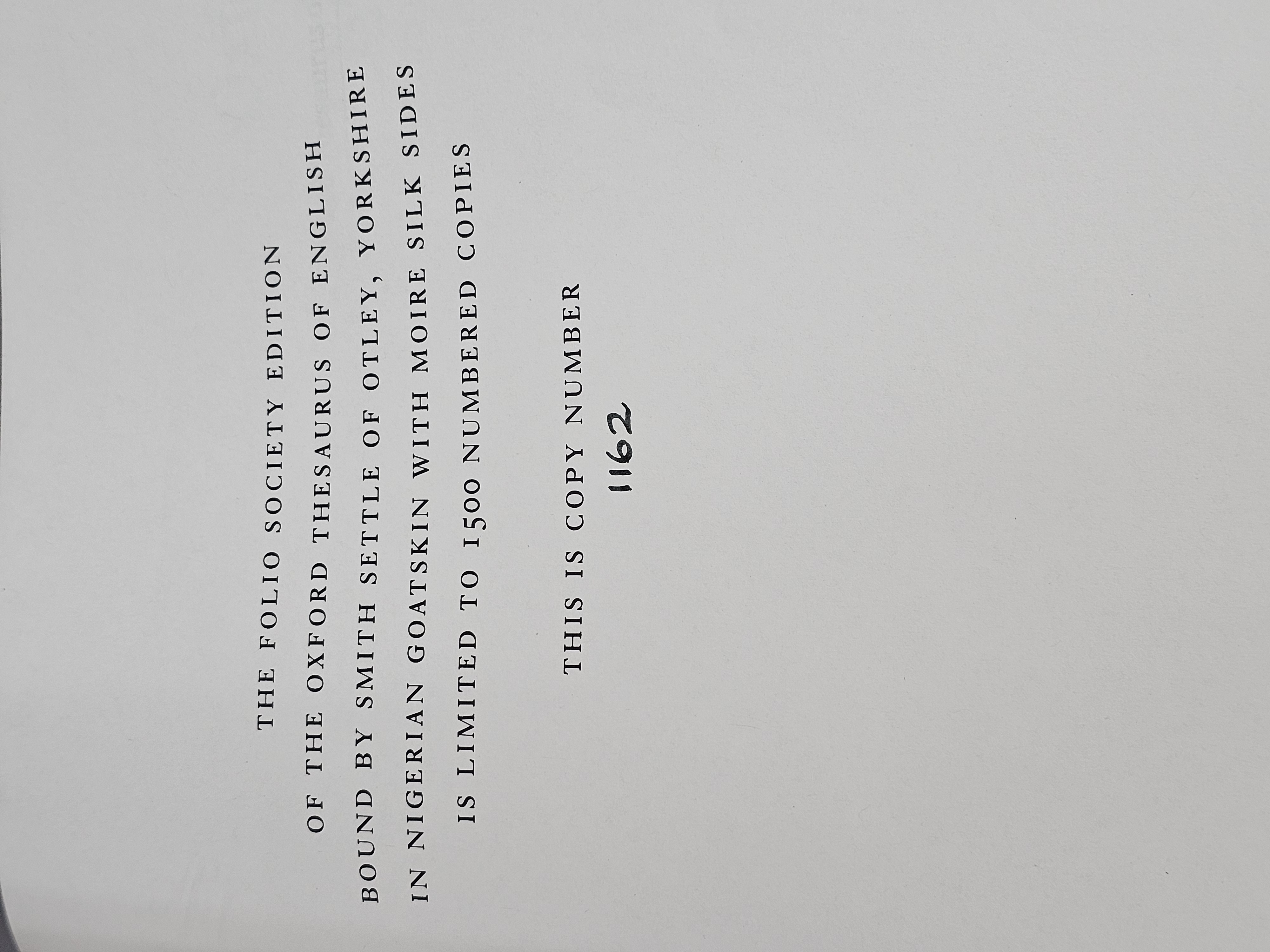 Folio Society Oxford Thesaurus 2004