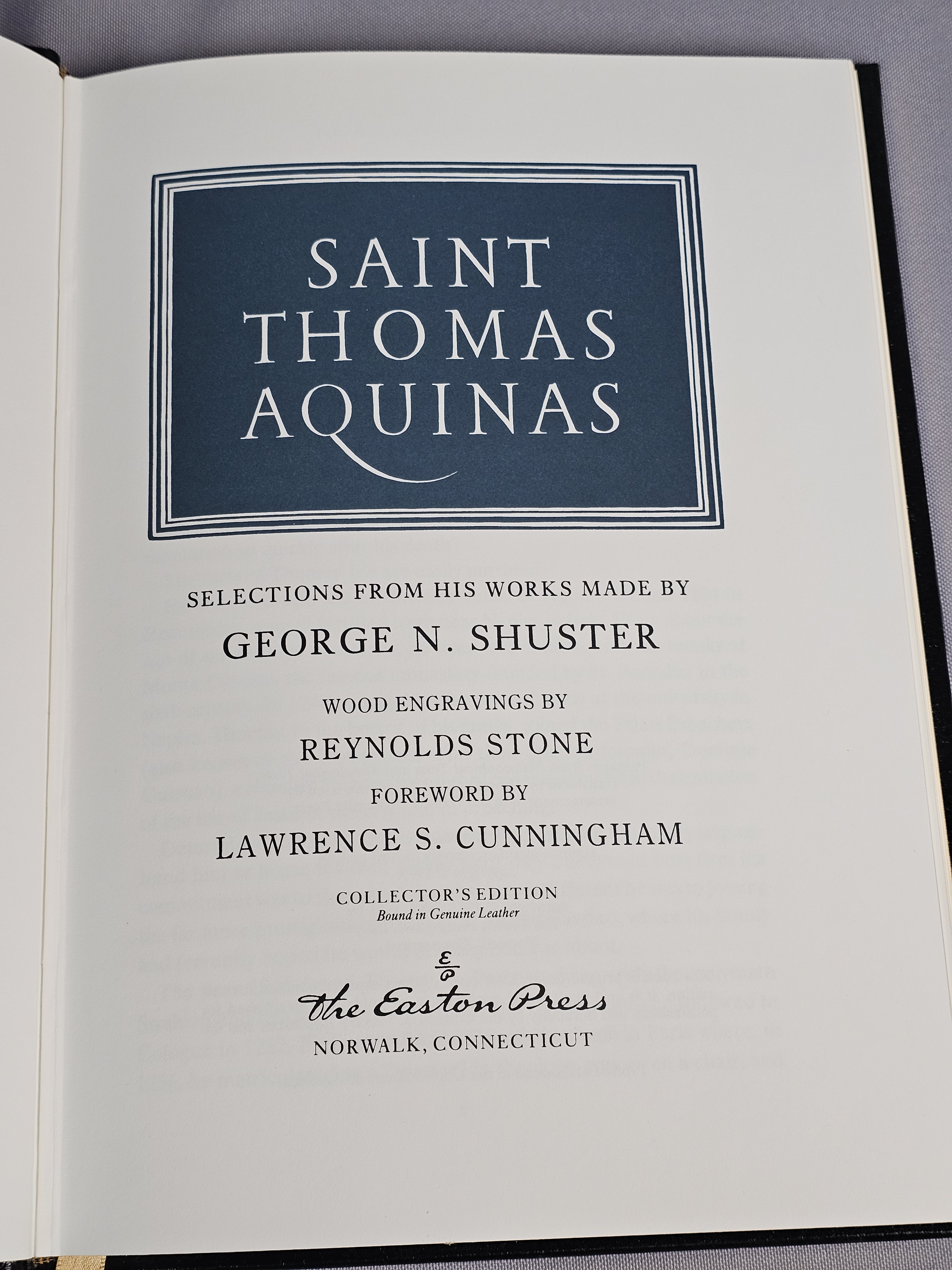 Aquinas Selections from His Works by Shuster