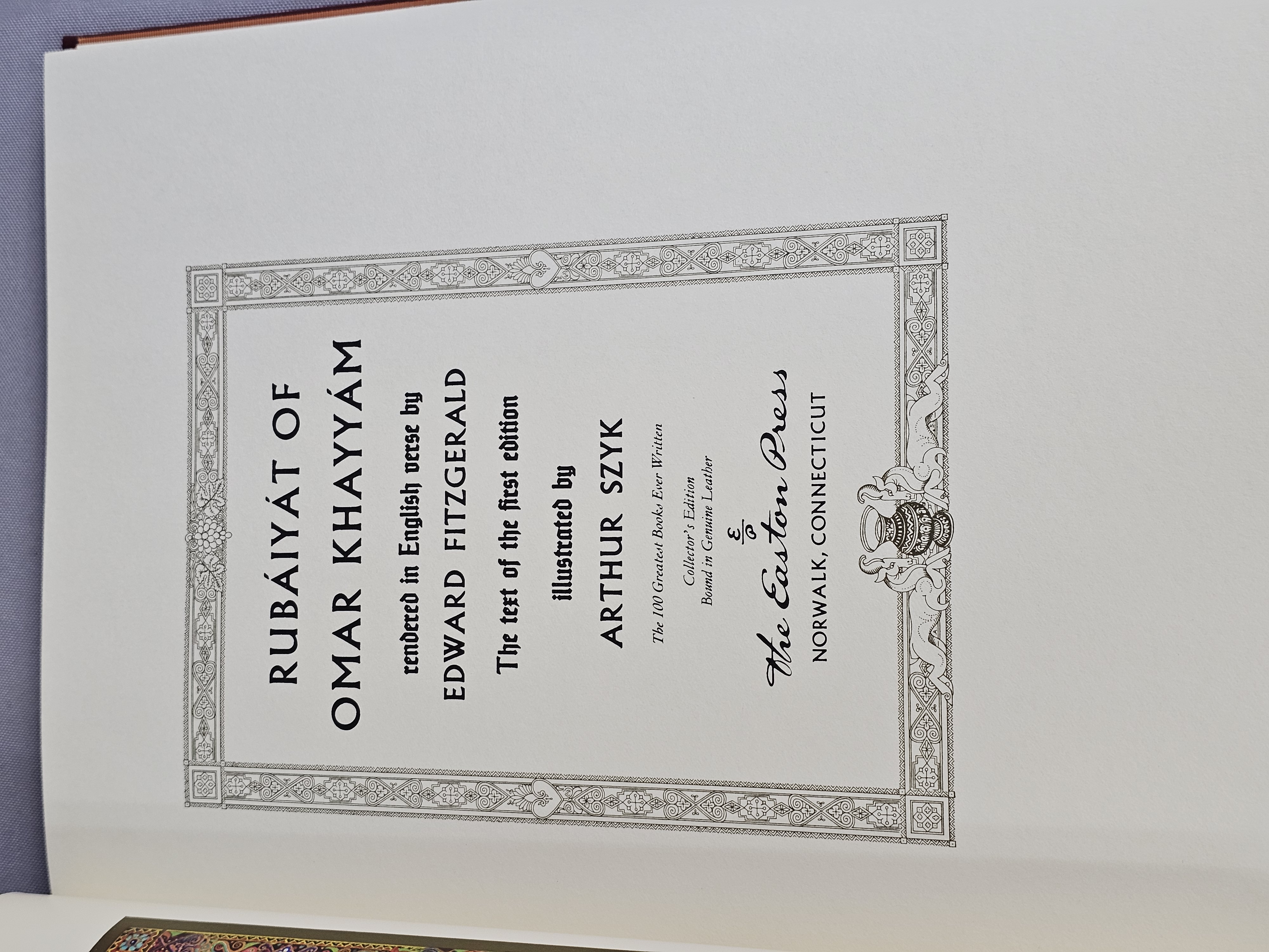 Rubaiyat of Omar Khayyam Collector's Book