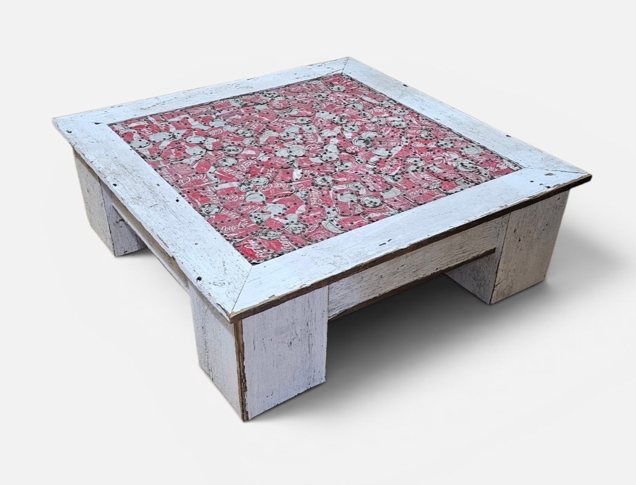 Large Coca-Cola Folk Art Table
