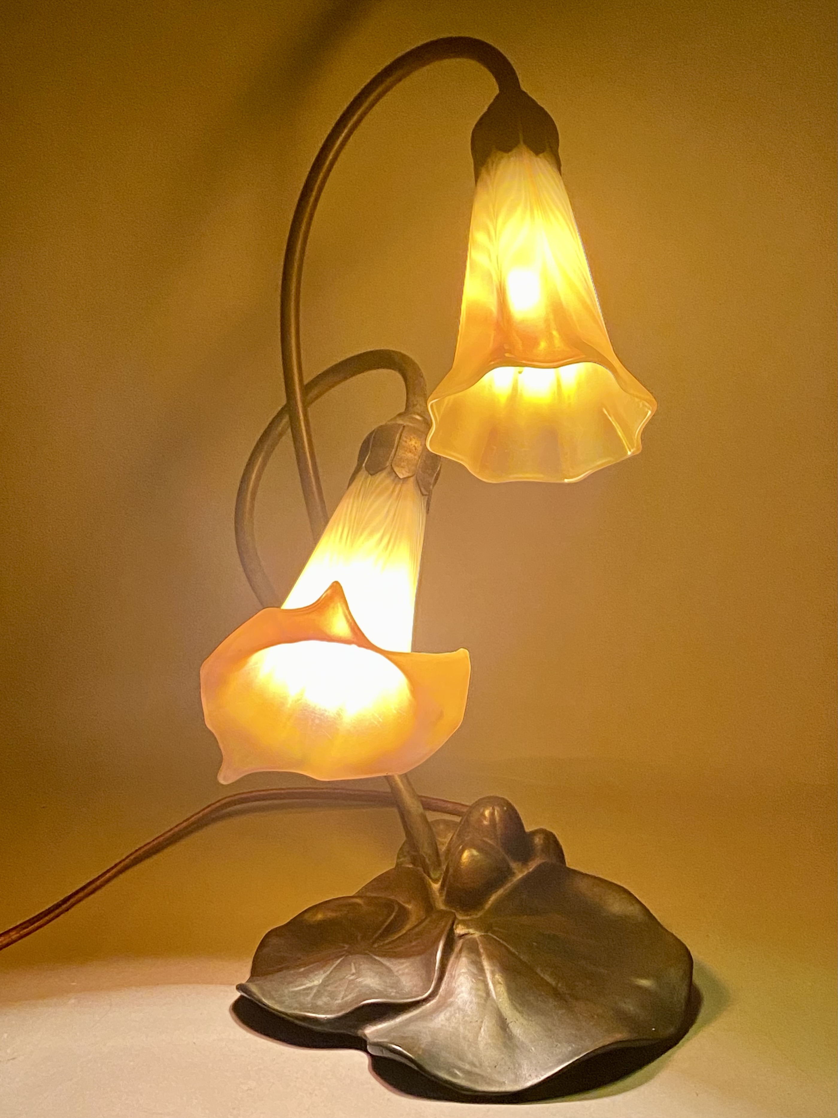 Renaissance Art Products Two Light Lily Table Lamp
