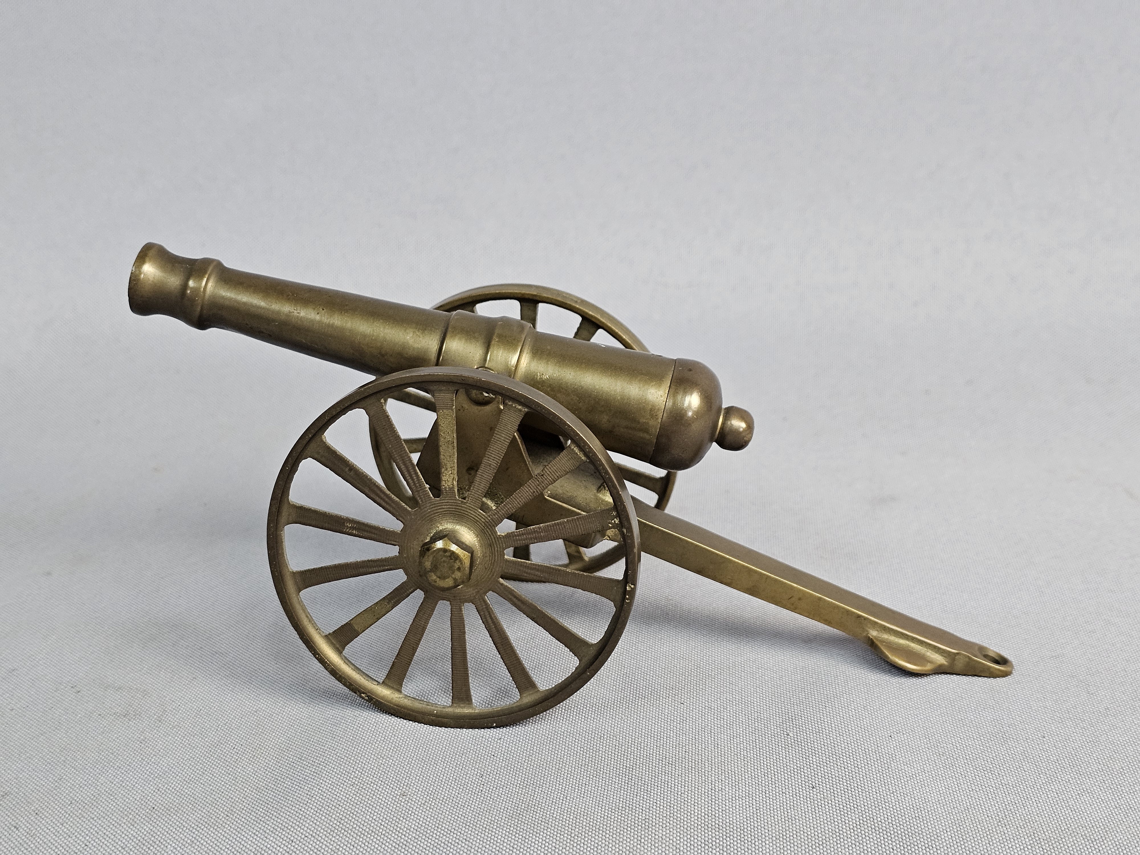 Vintage Brass Miniature Field Cannon