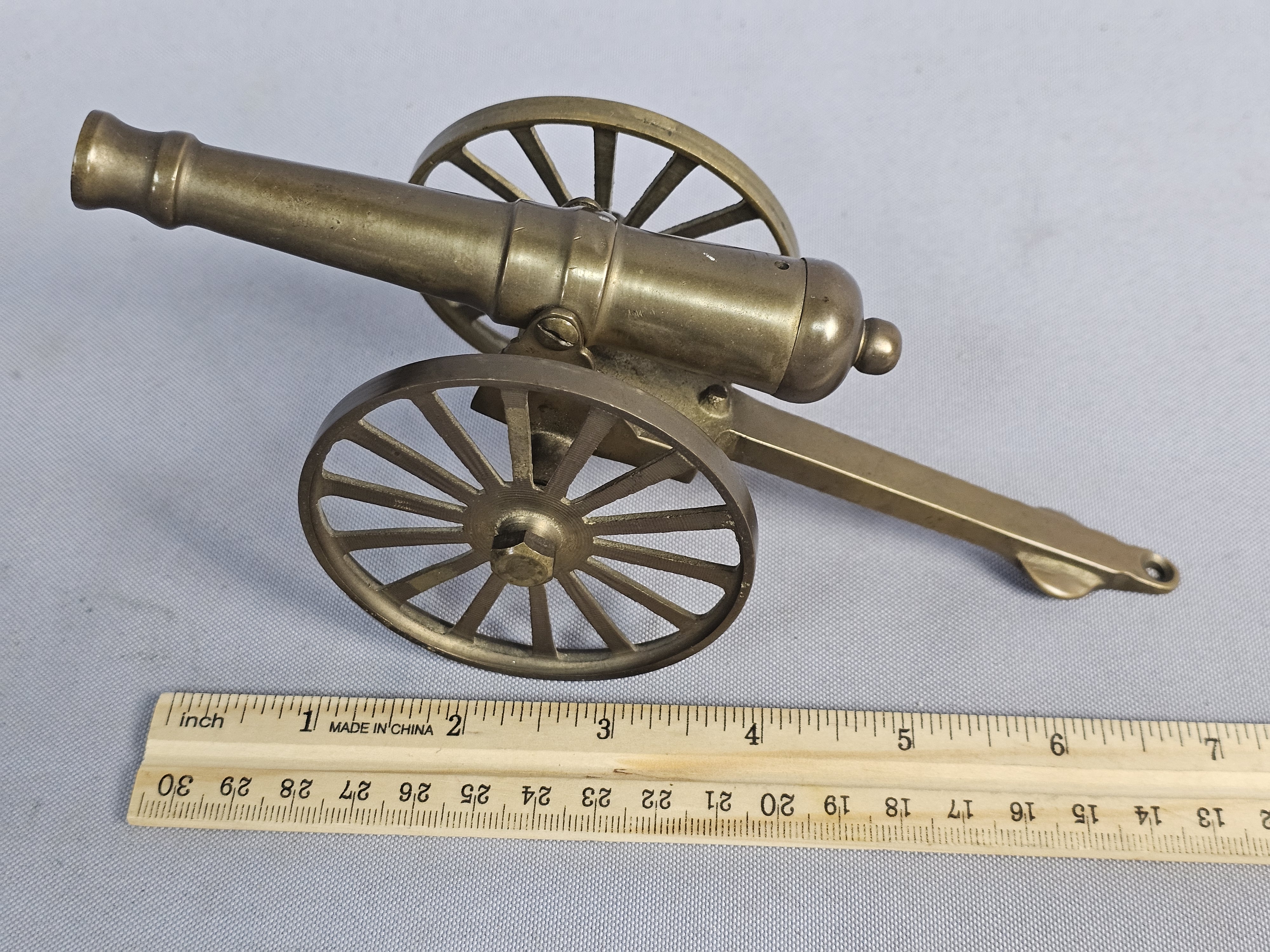Vintage Brass Miniature Field Cannon